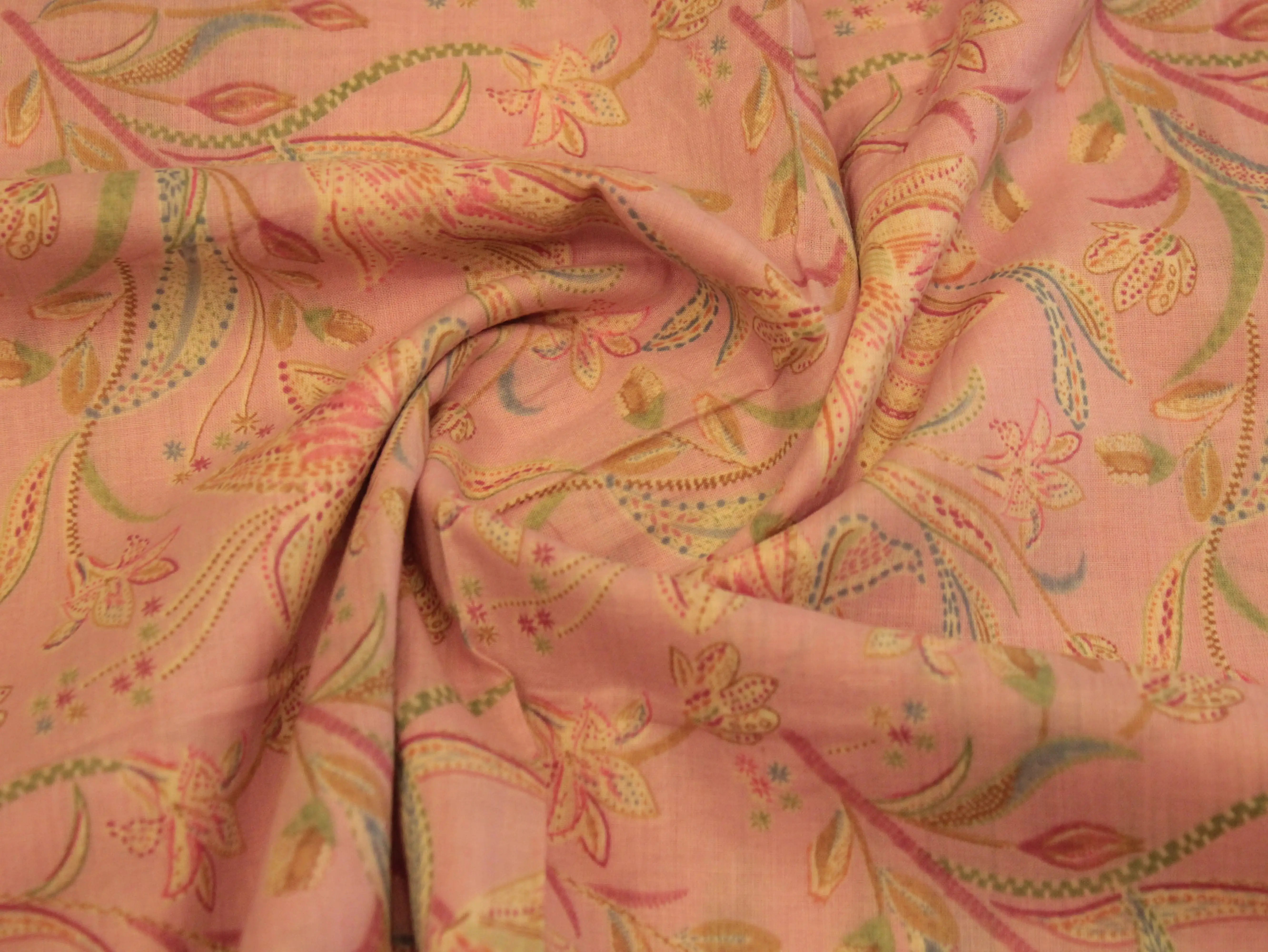 Premium Mirco cotton Digital printed fabric - Peach