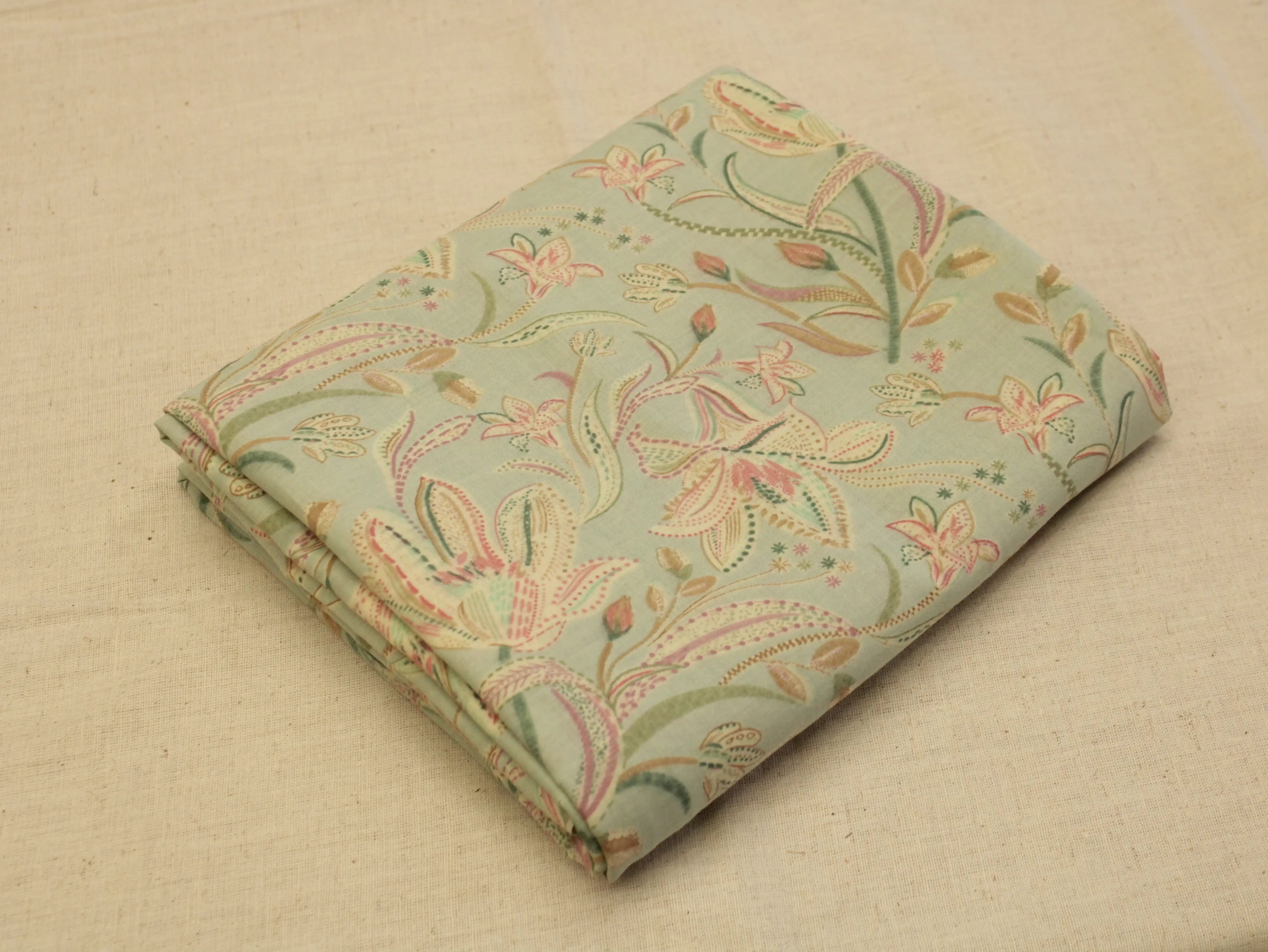 Premium Mirco cotton Digital printed fabric - Sea Green