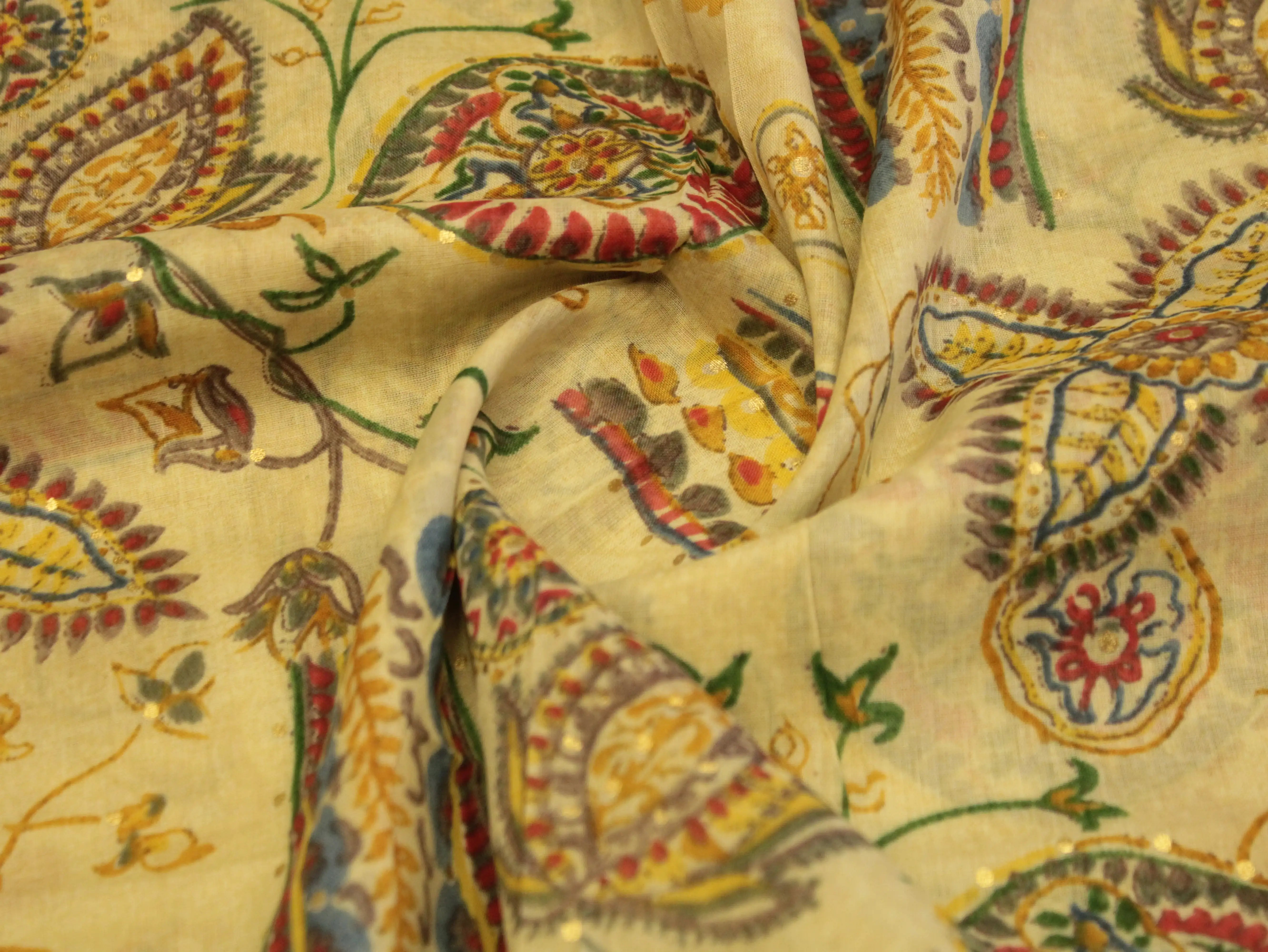 Premium Micro Fiber Pure Mal Mal Cotton Printed Fabric