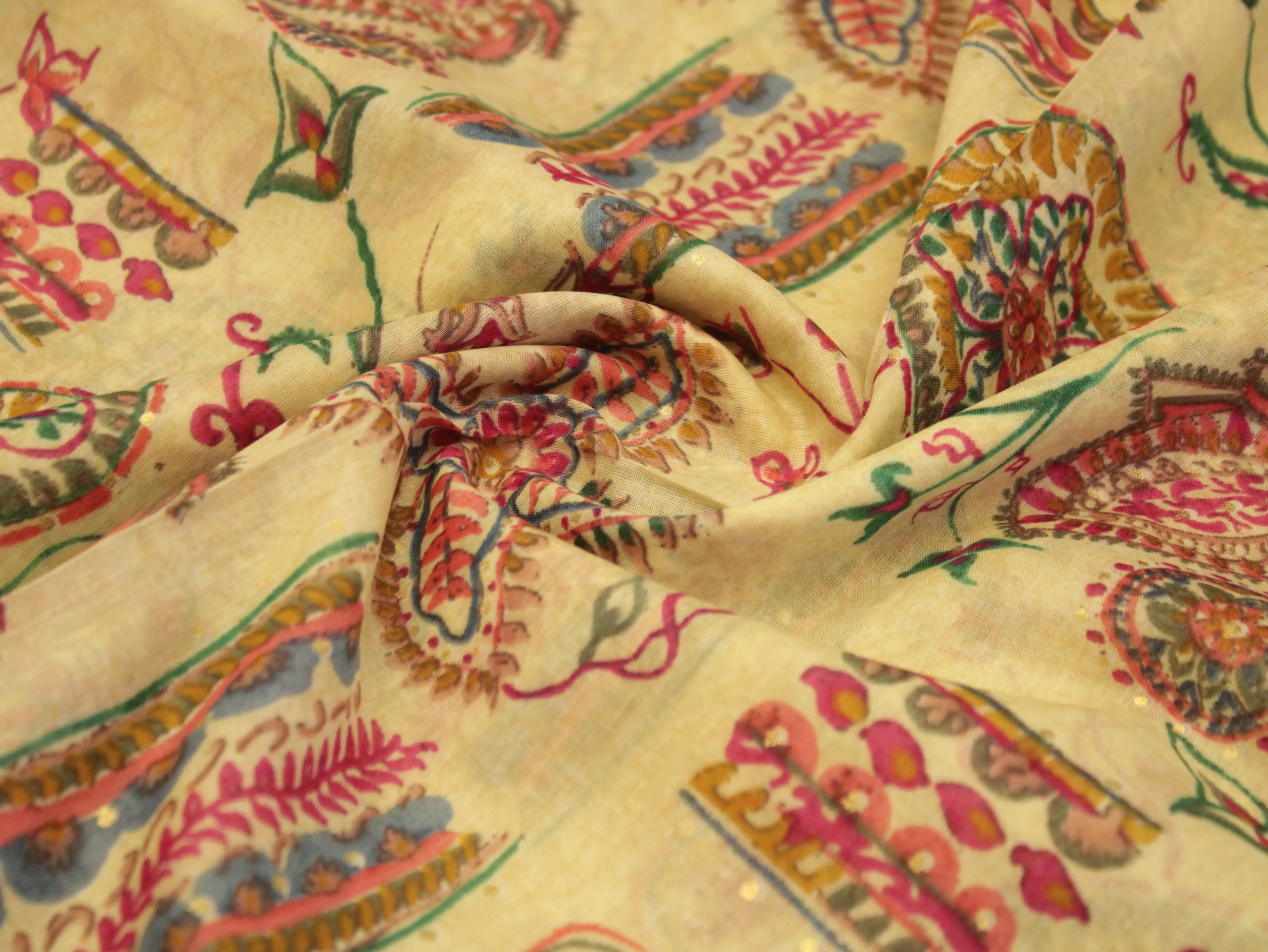 Premium Micro Fiber Pure Mal Mal Cotton Printed Fabric