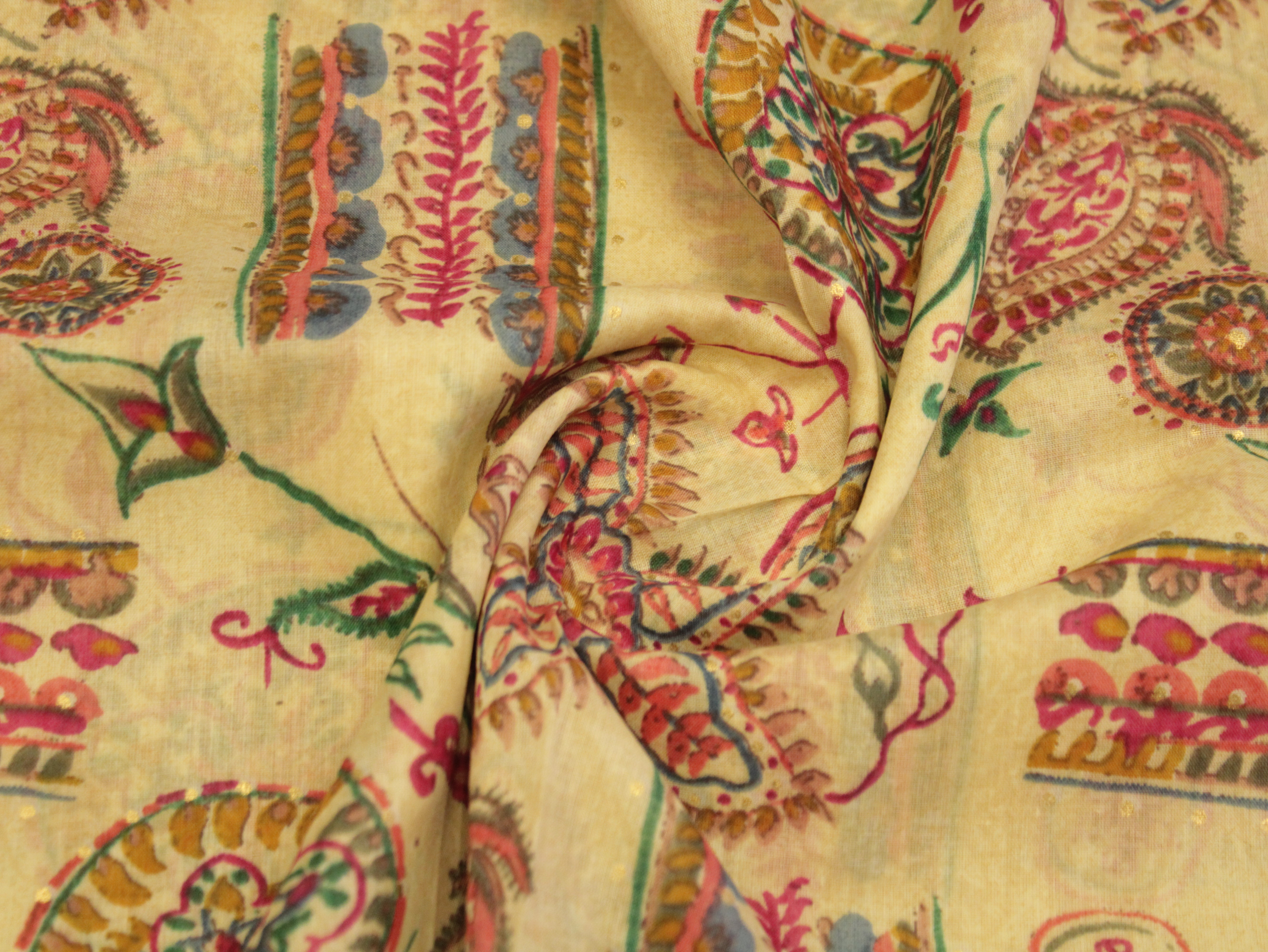Premium Micro Fiber Pure Mal Mal Cotton Printed Fabric