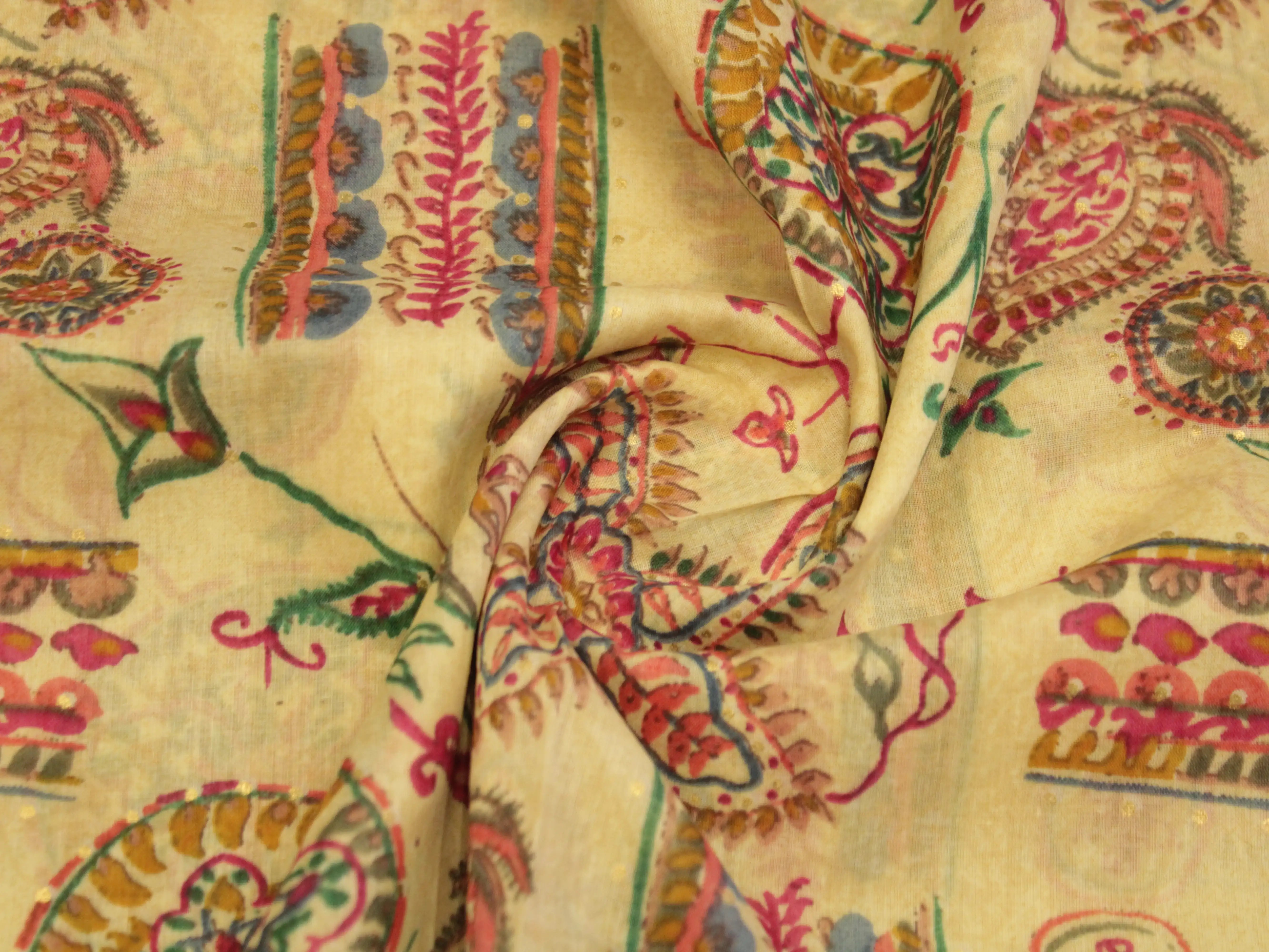 Premium Micro Fiber Pure Mal Mal Cotton Printed Fabric
