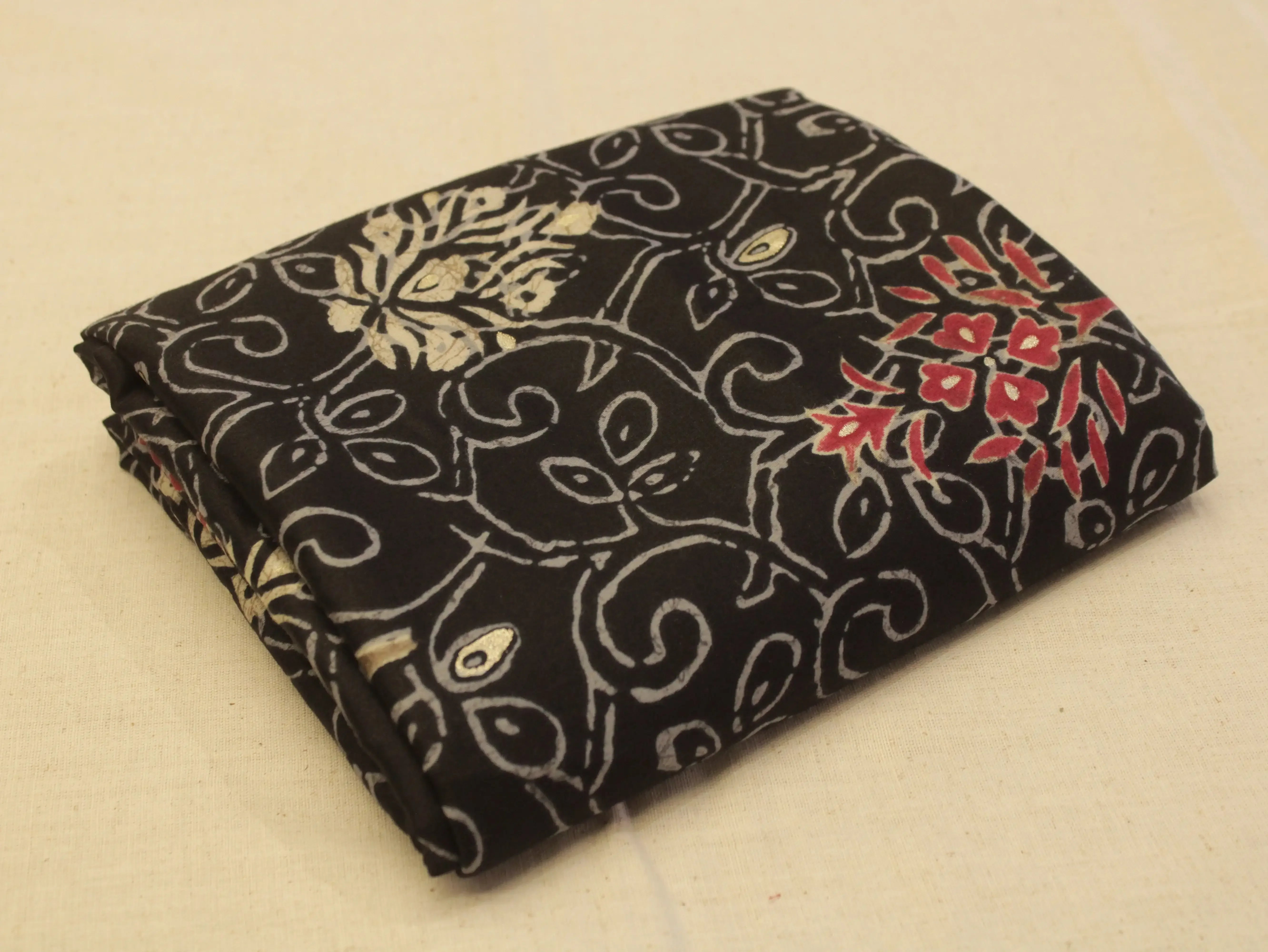 Premium Giza Pure Cotton Print Fabric - Black - M'Foks
