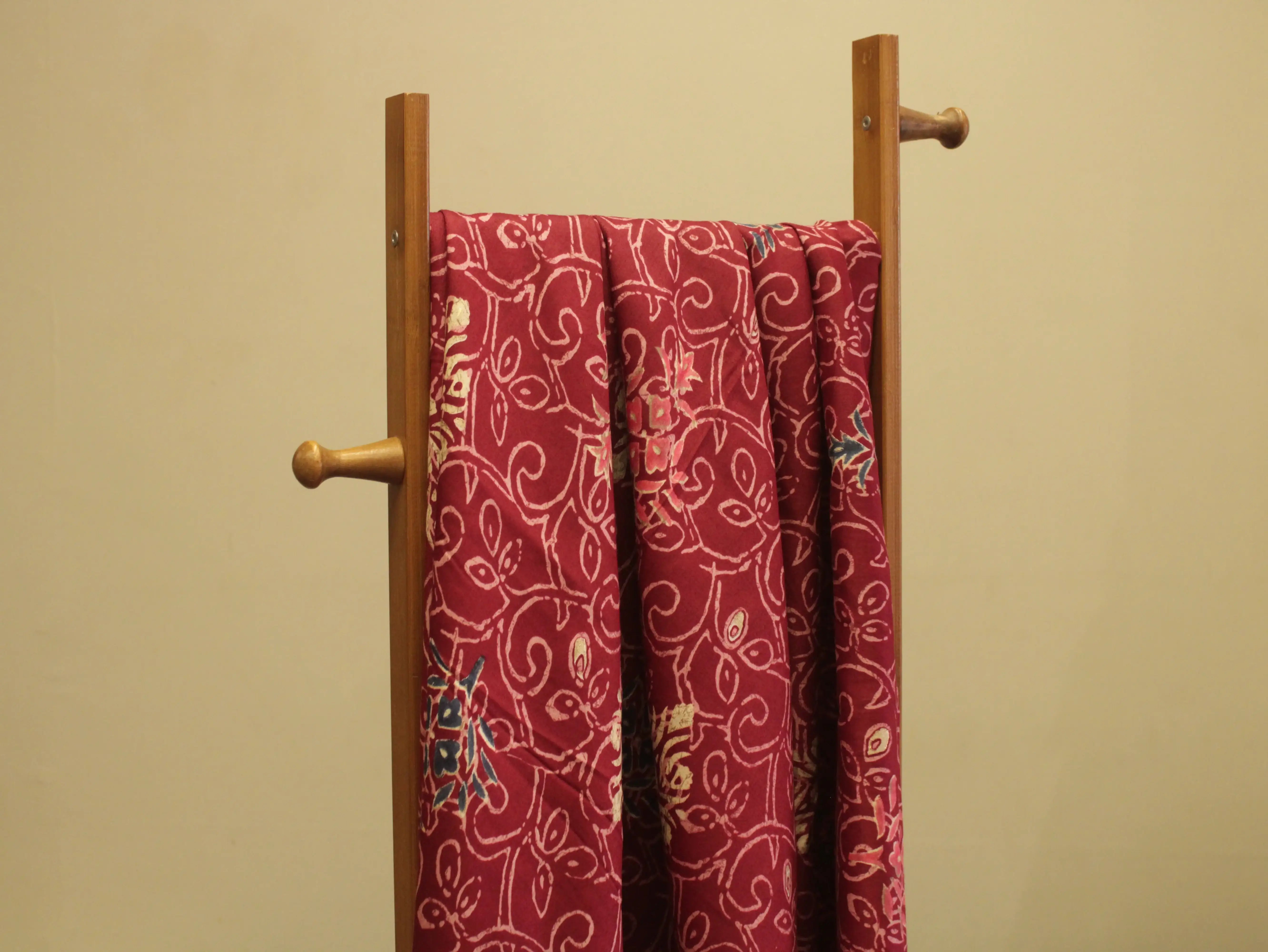 Premium Giza Pure Cotton Print Fabric - Maroon