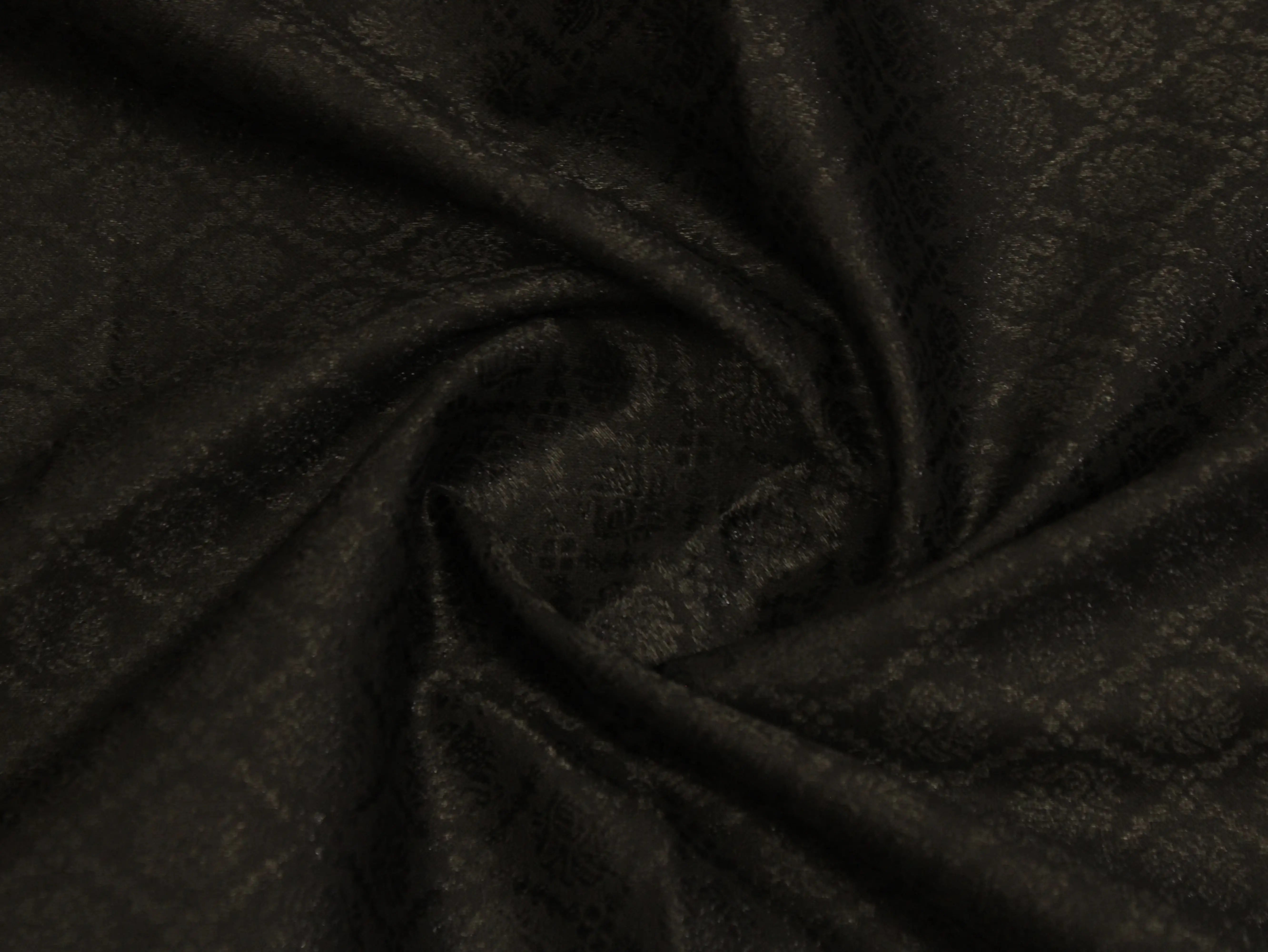Mfoks Pure Cotton Self-Woven Fabric - Black