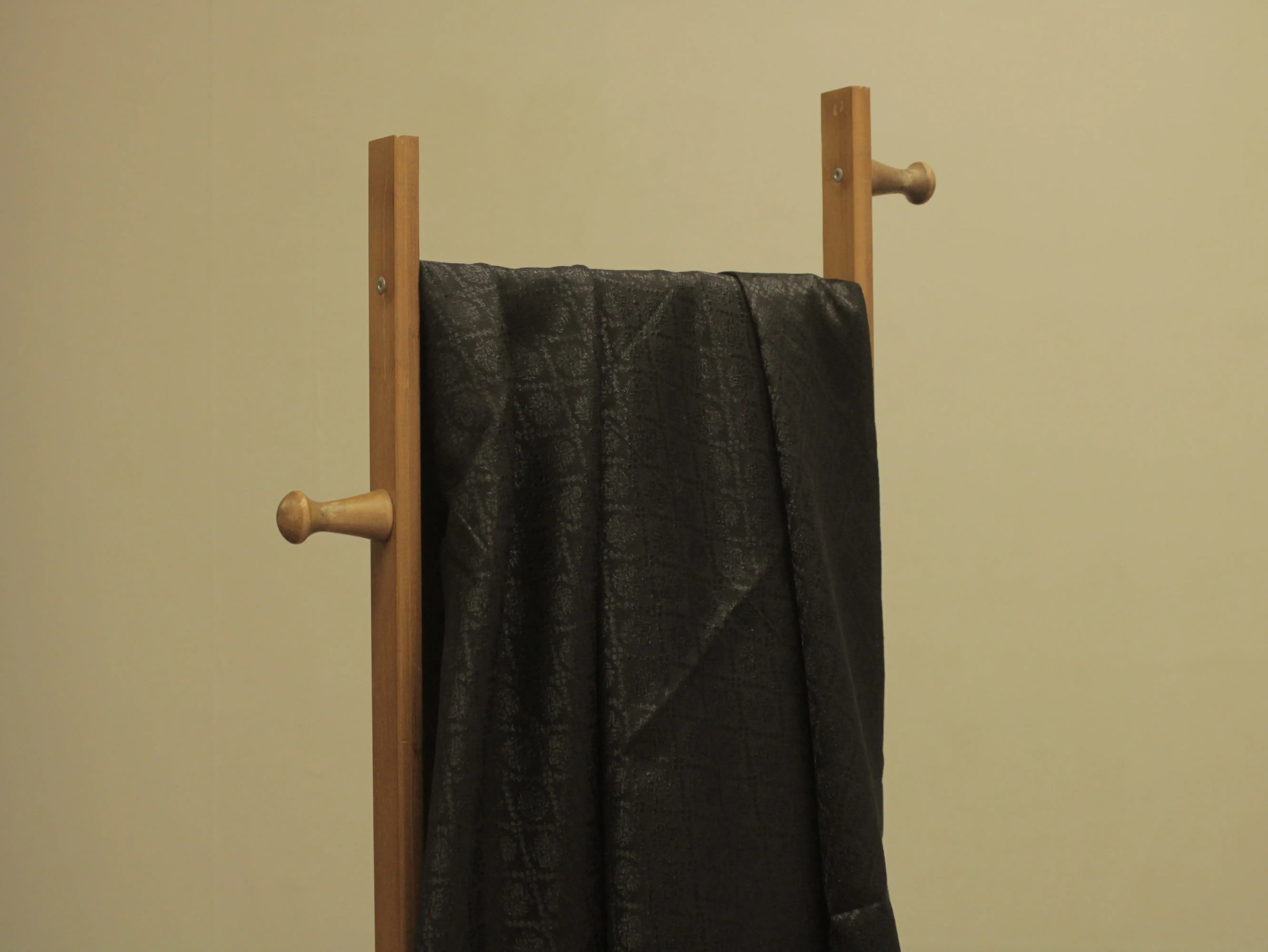Mfoks Pure Cotton Self-Woven Fabric - Black