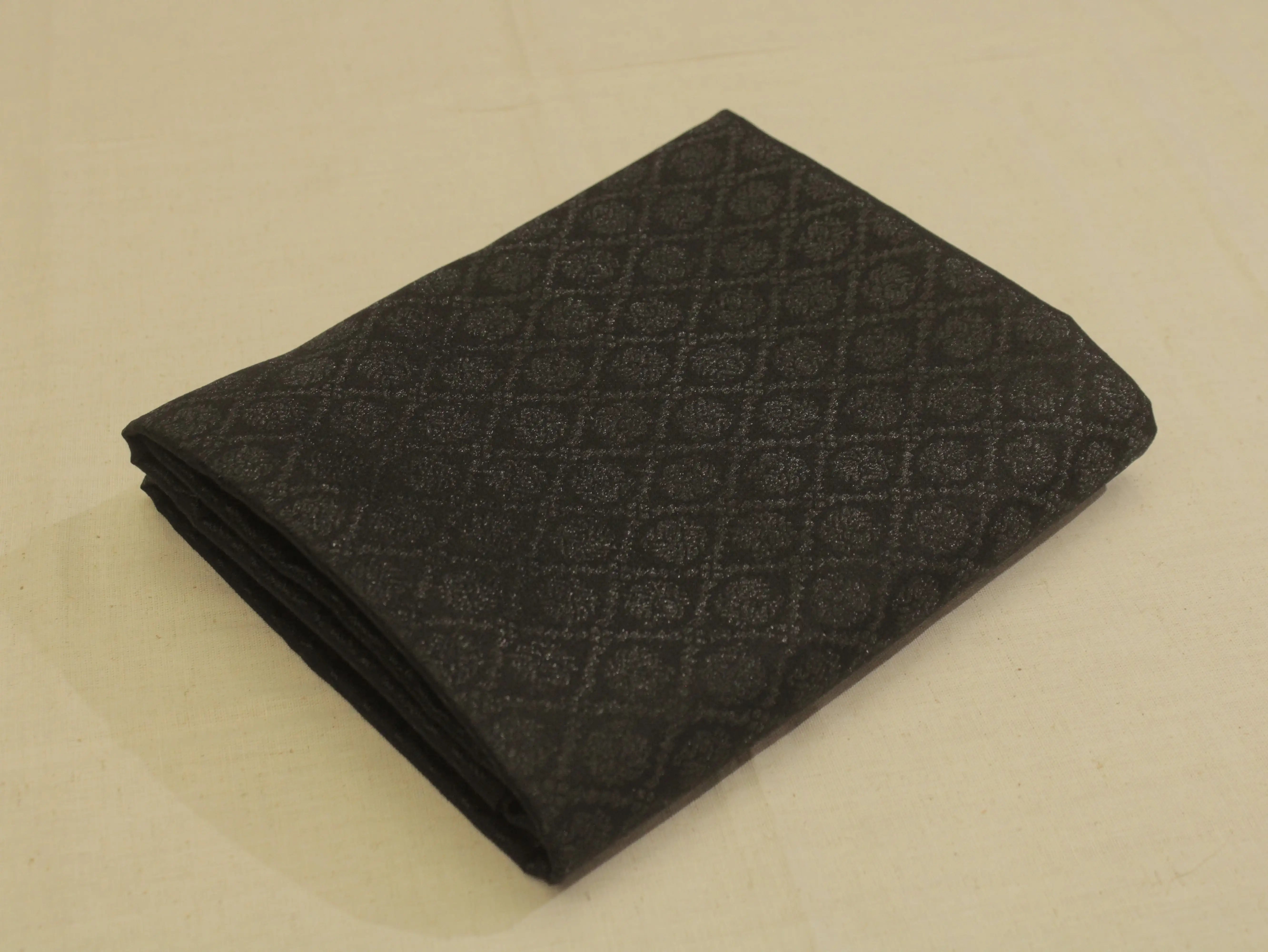Mfoks Pure Cotton Self-Woven Fabric - Black