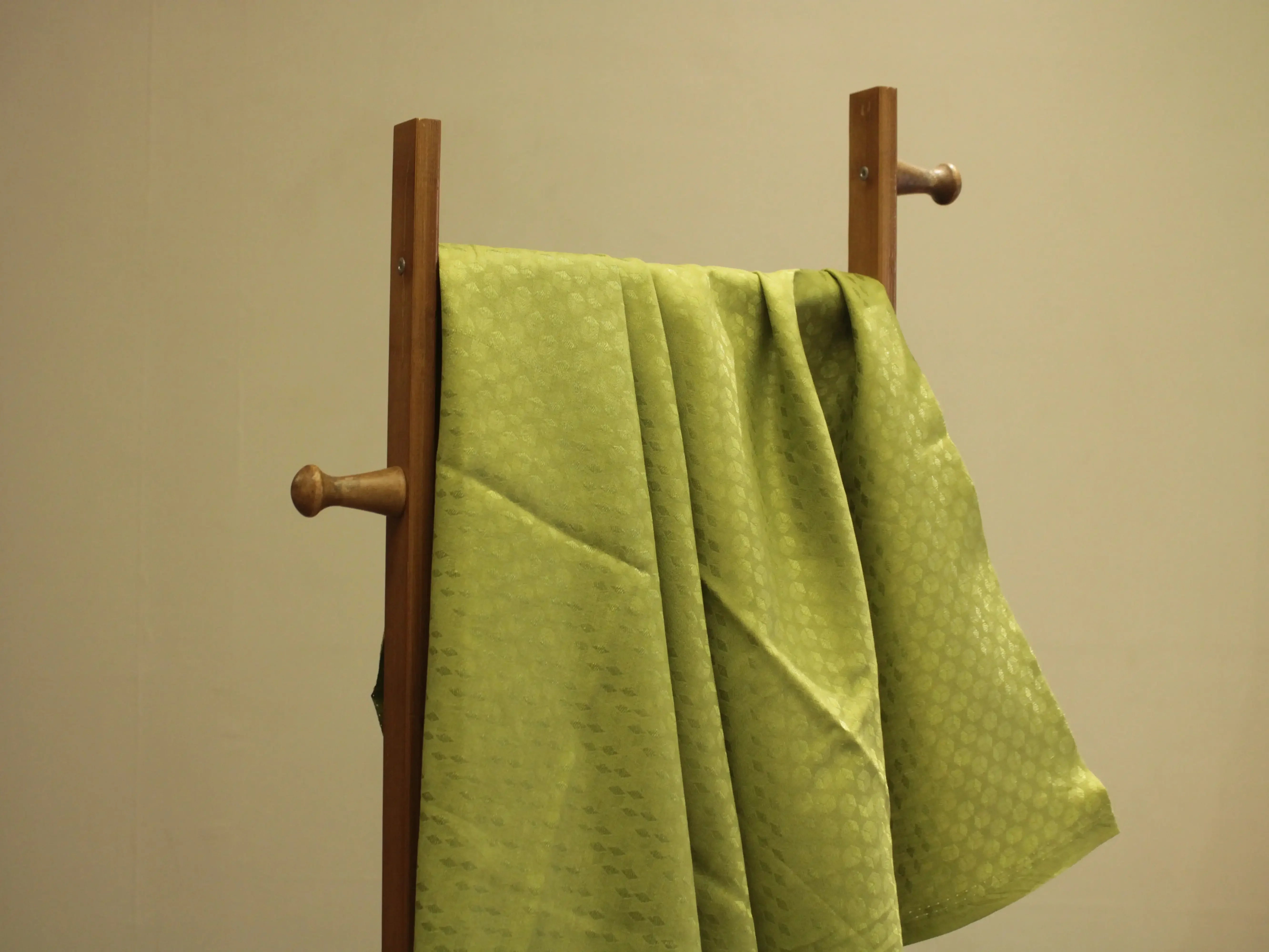 Mfoks Pure Cotton Self-Woven Fabric - Pista Green - M'Foks