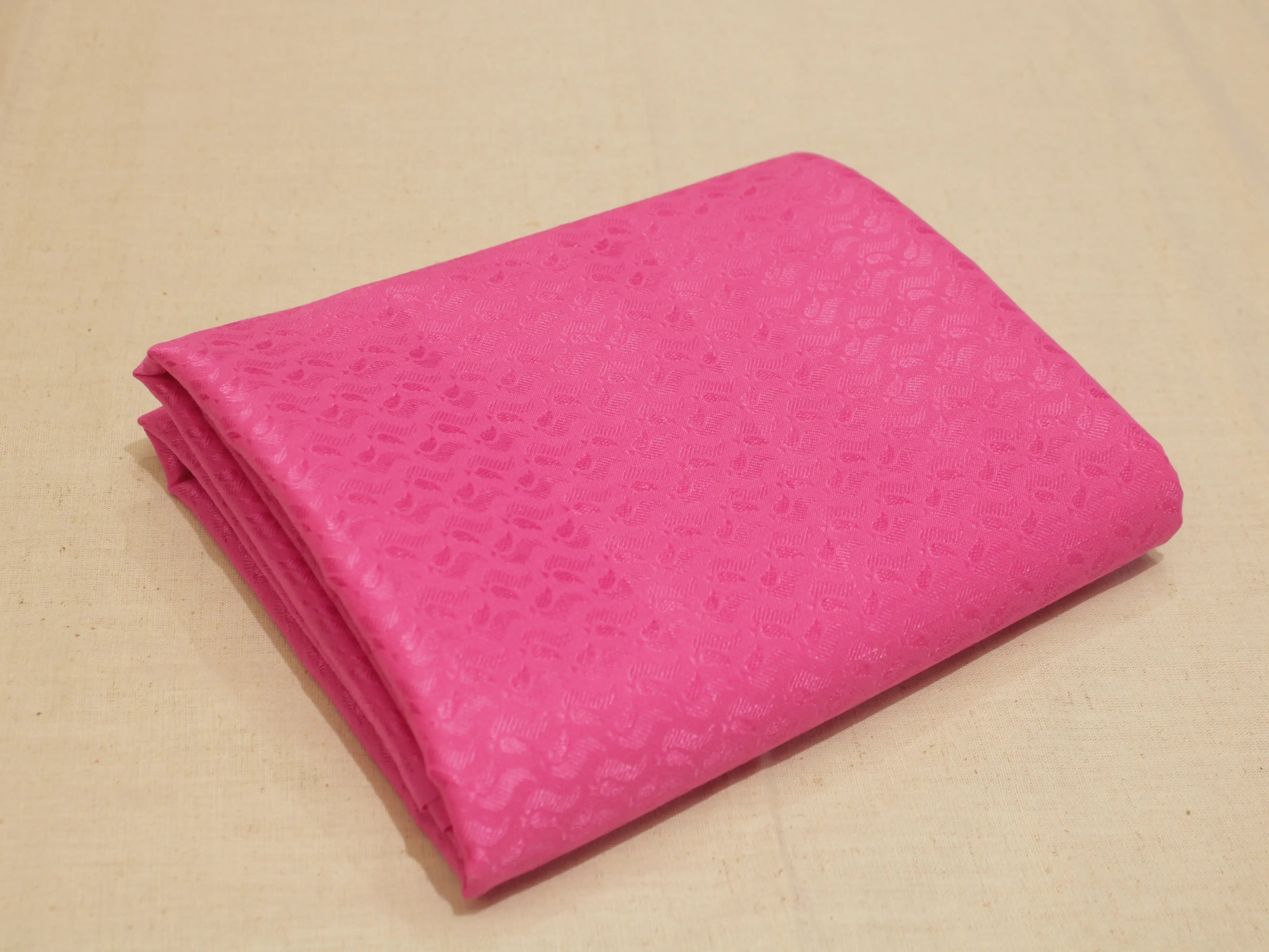 Mfoks Pure Cotton Self-Woven Fabric - Pink - M'Foks