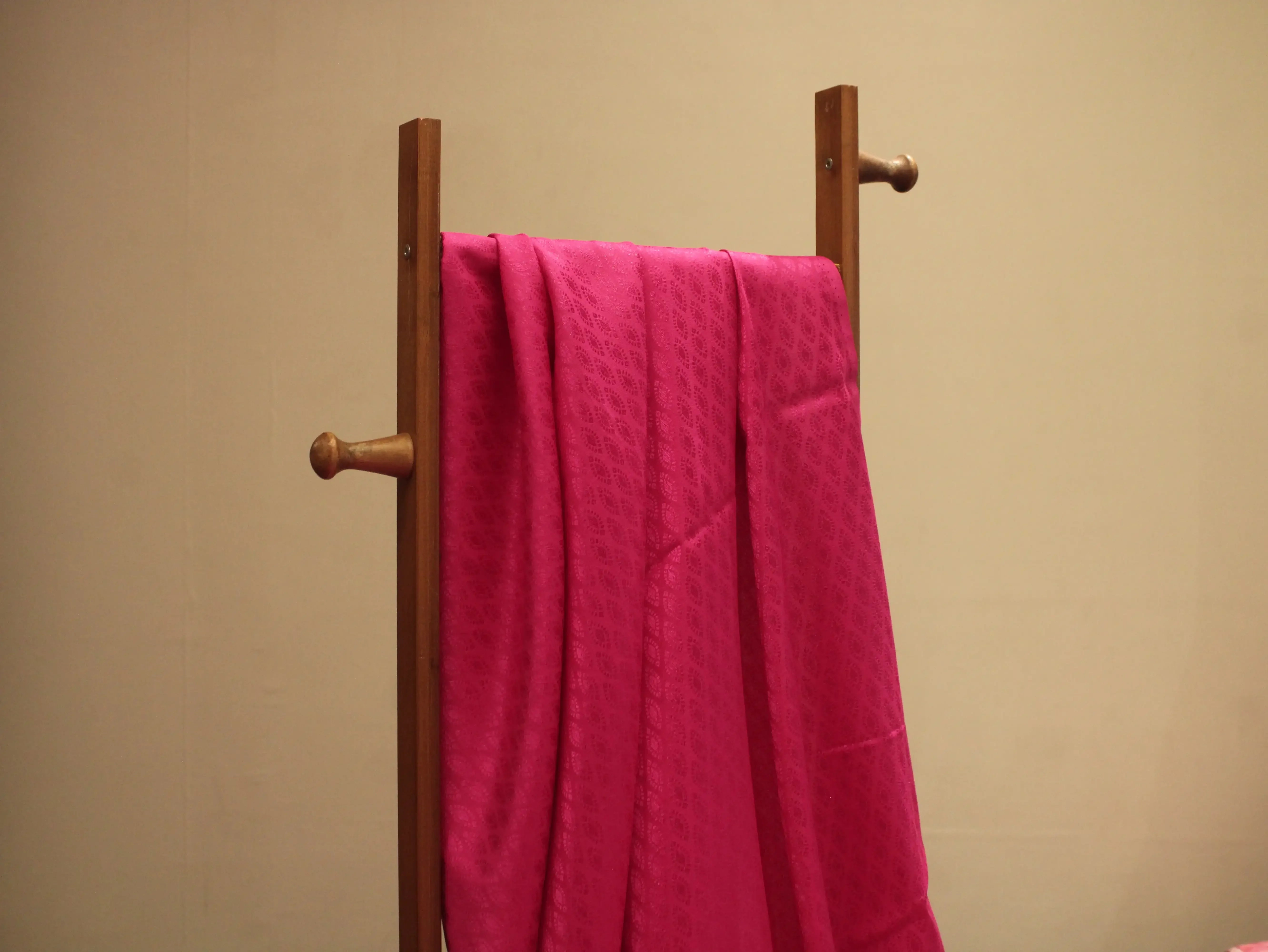 Mfoks Pure Cotton Self-Woven Fabric - Rani Pink - M'Foks