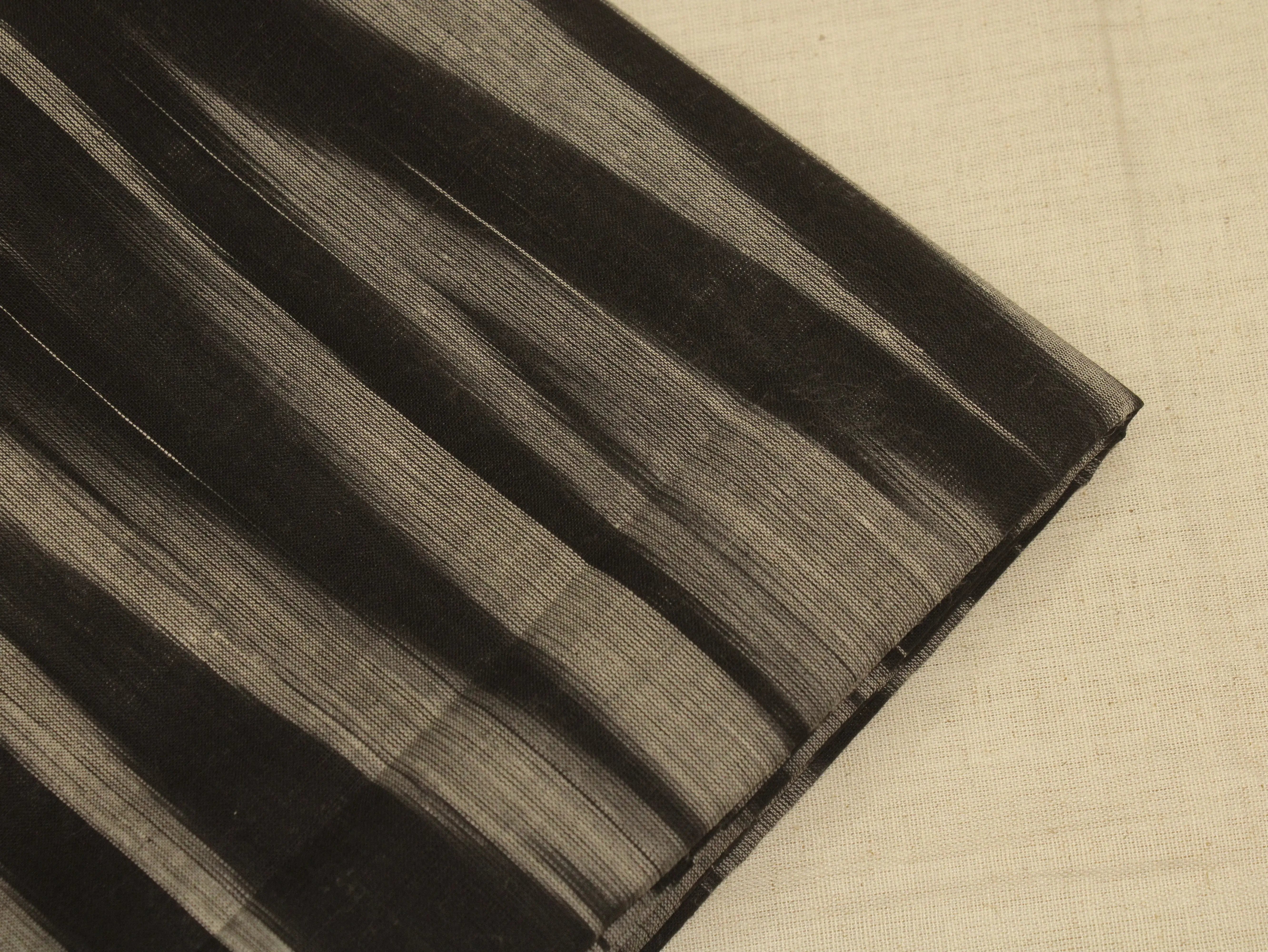 Mfoks : Handloom Pure Cotton Woven Fabric - Black