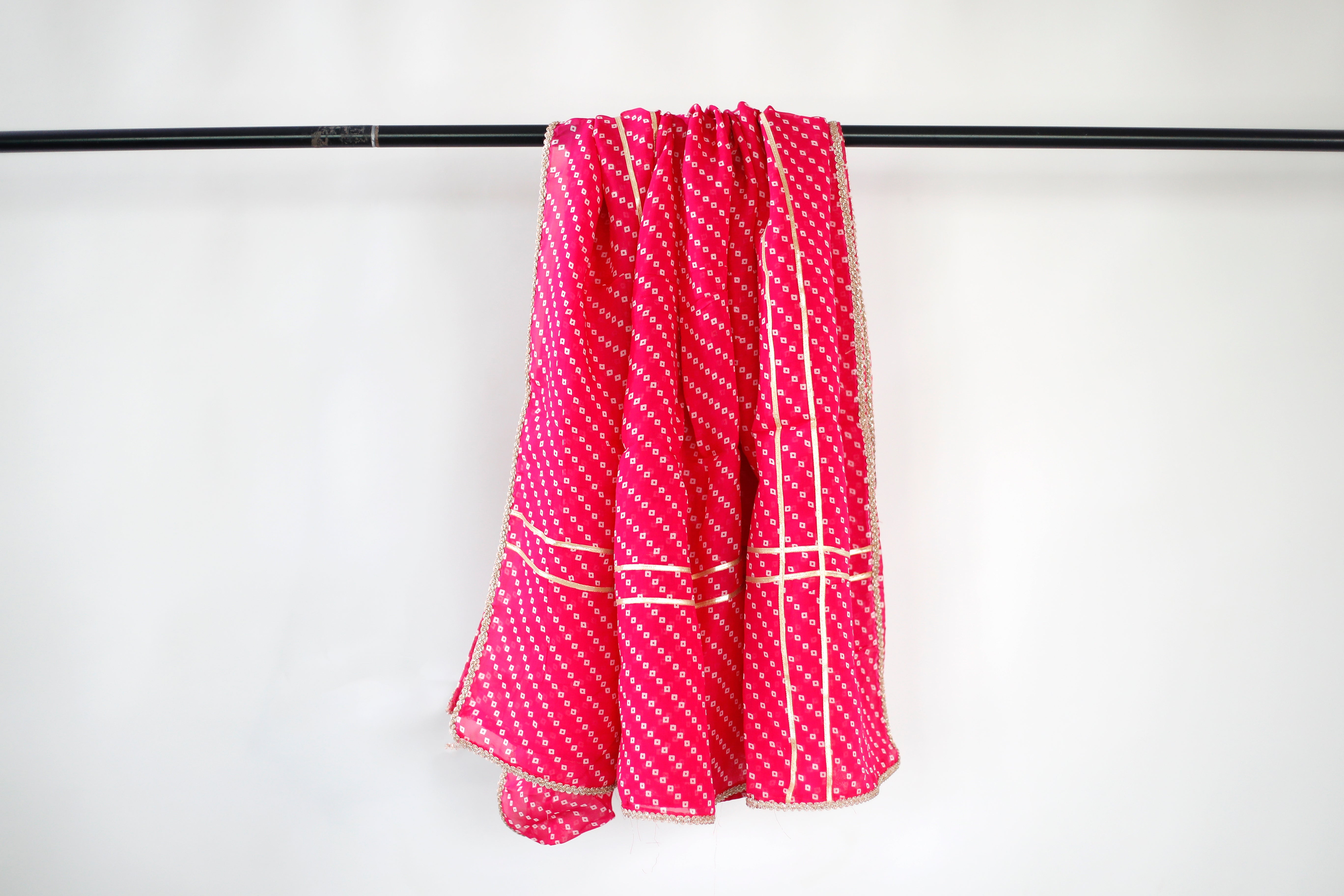 Viscose Organza Traditional Dupatta - Rani - M'Foks