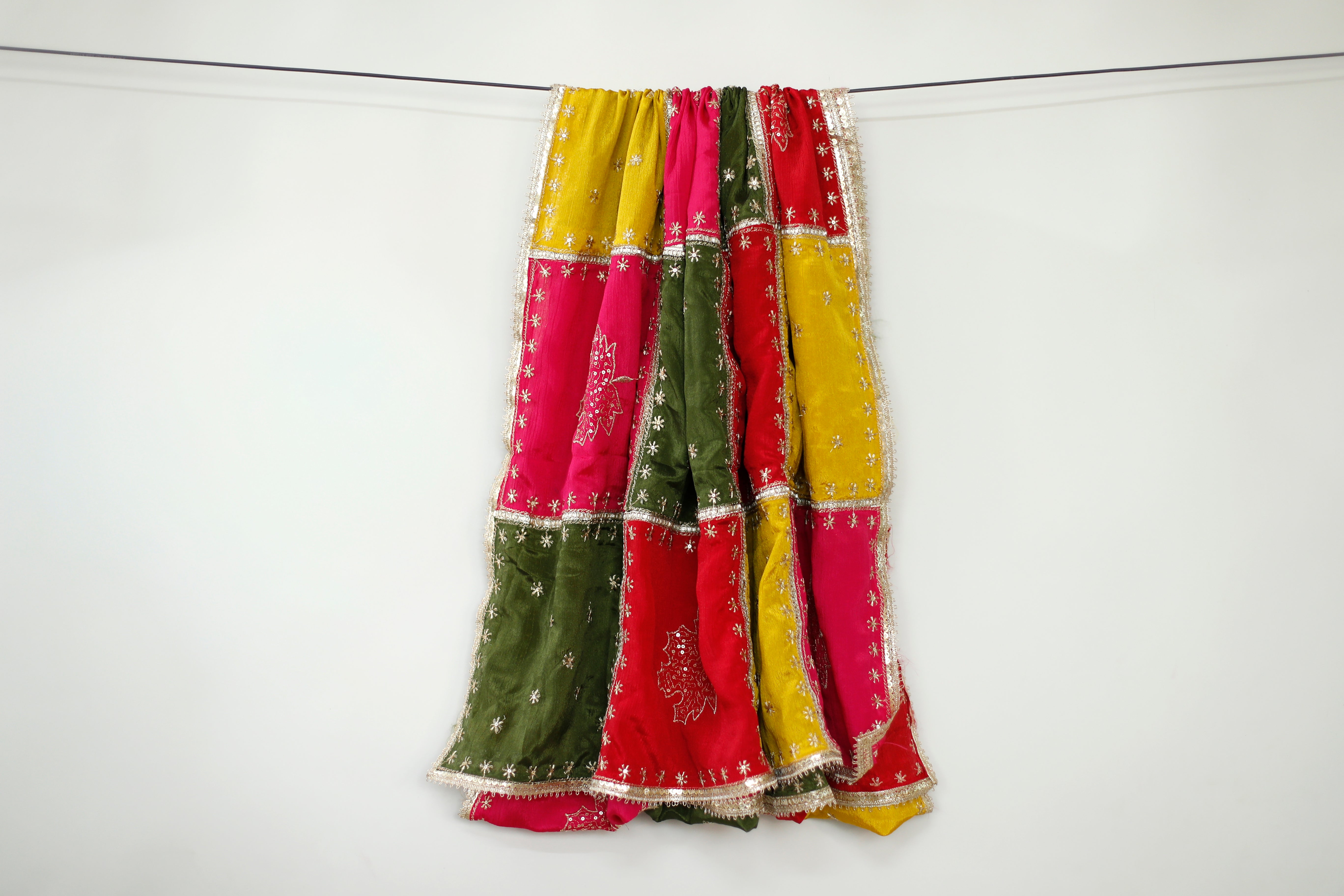Poly Crepe Vintage Multicolour Dupatta