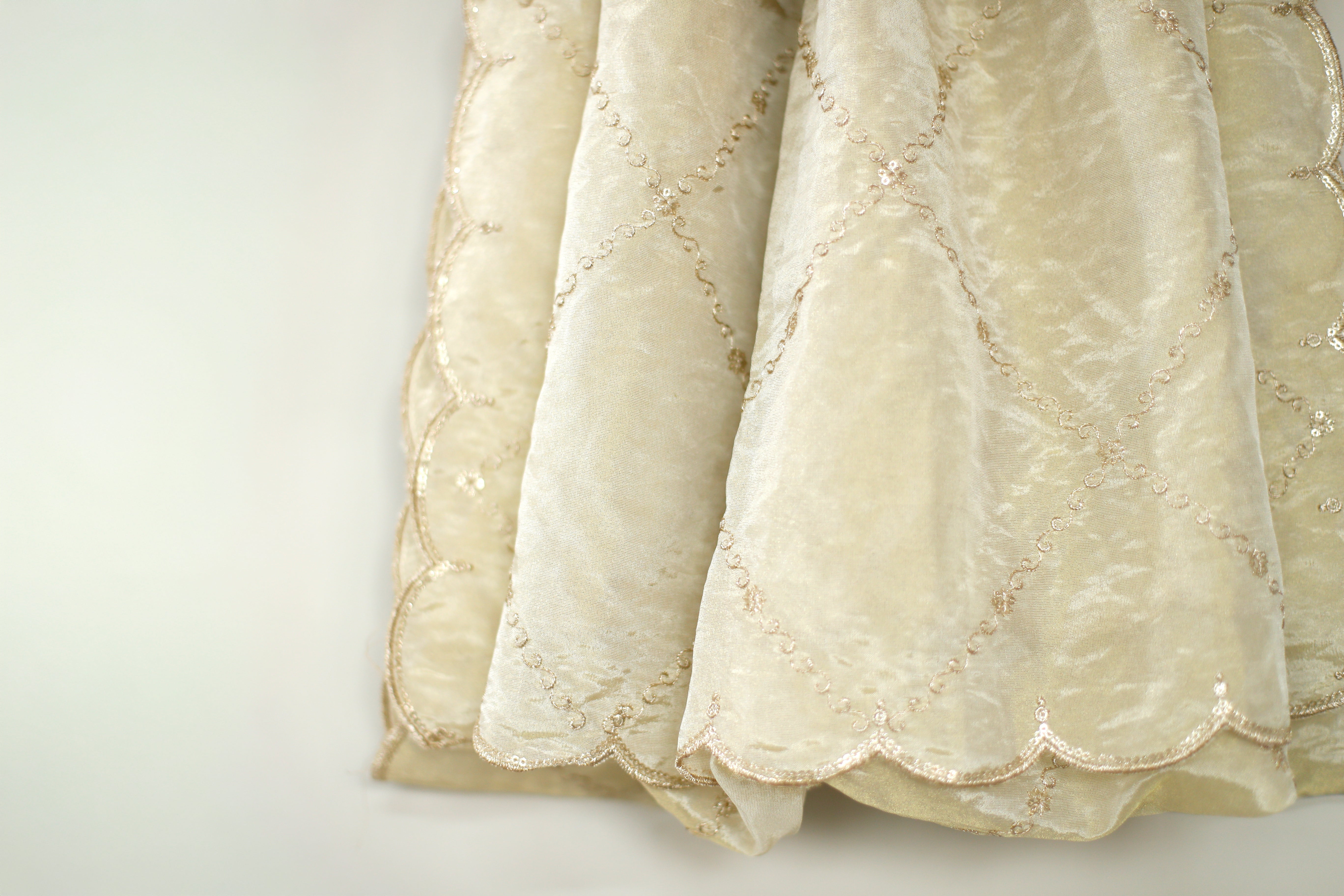 Tissue Zari Woven Work Dupatta - Dyeable