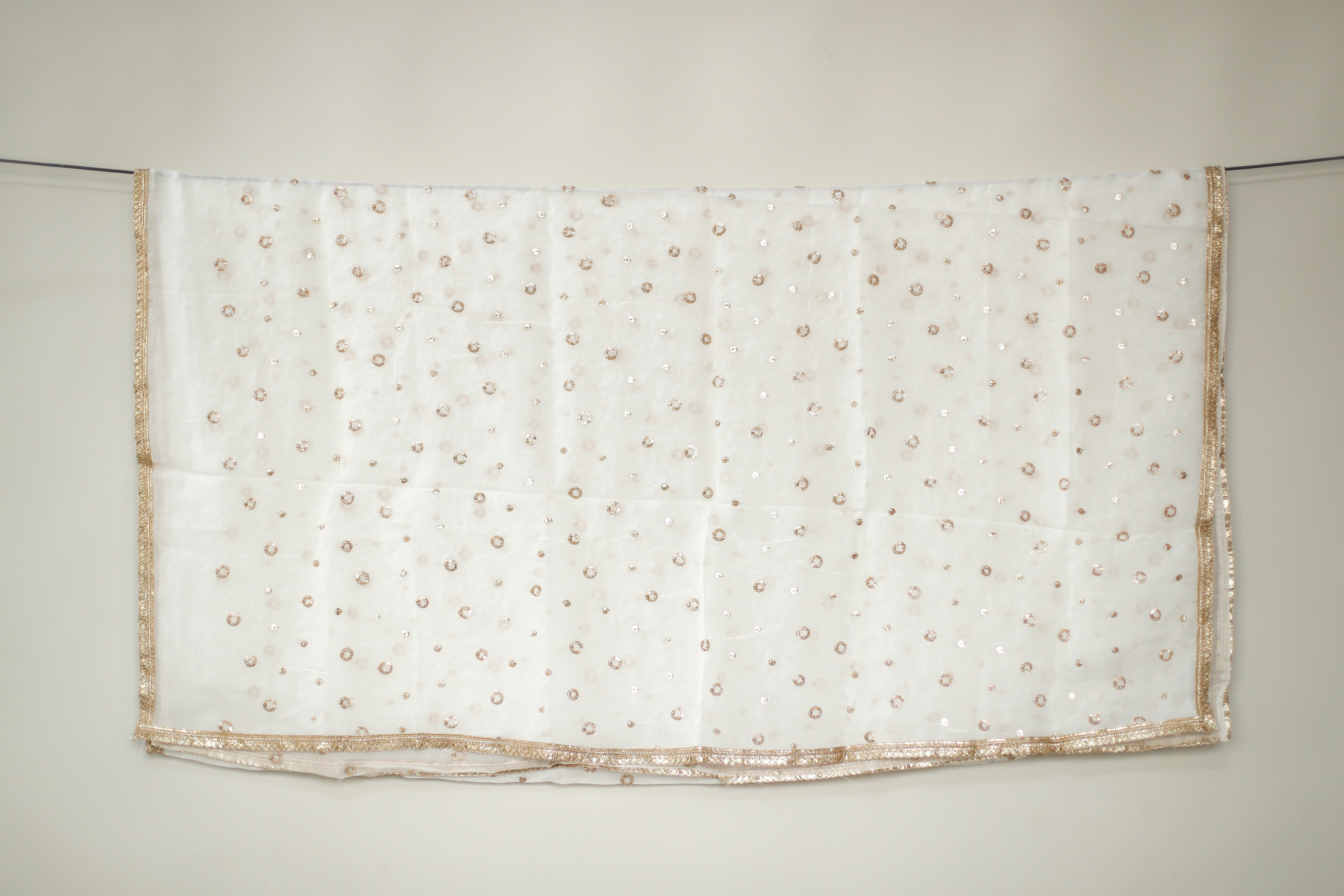 Viscose Organza Zari Work Dupatta – Dyeable