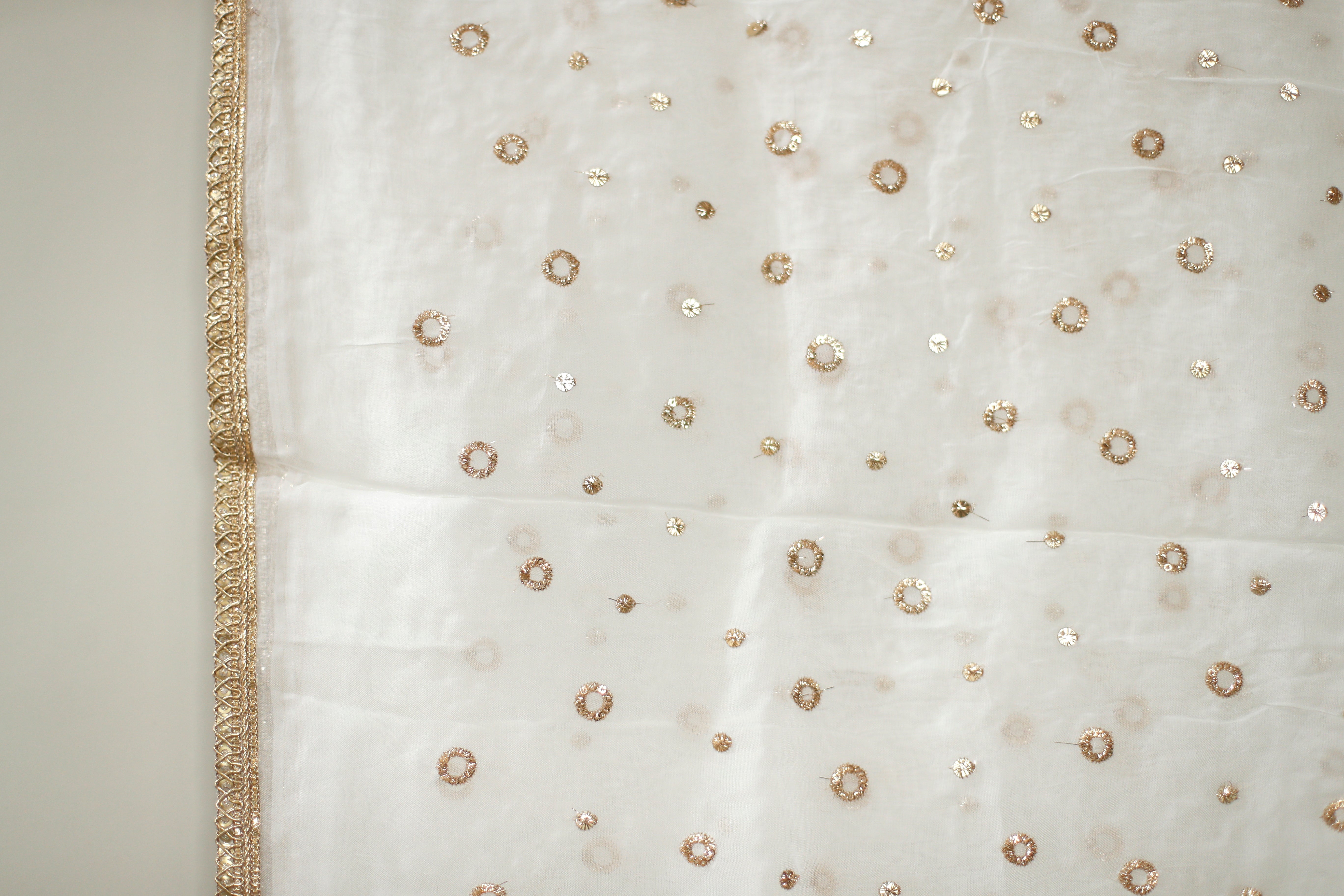 Viscose Organza Zari Work Dupatta – Dyeable