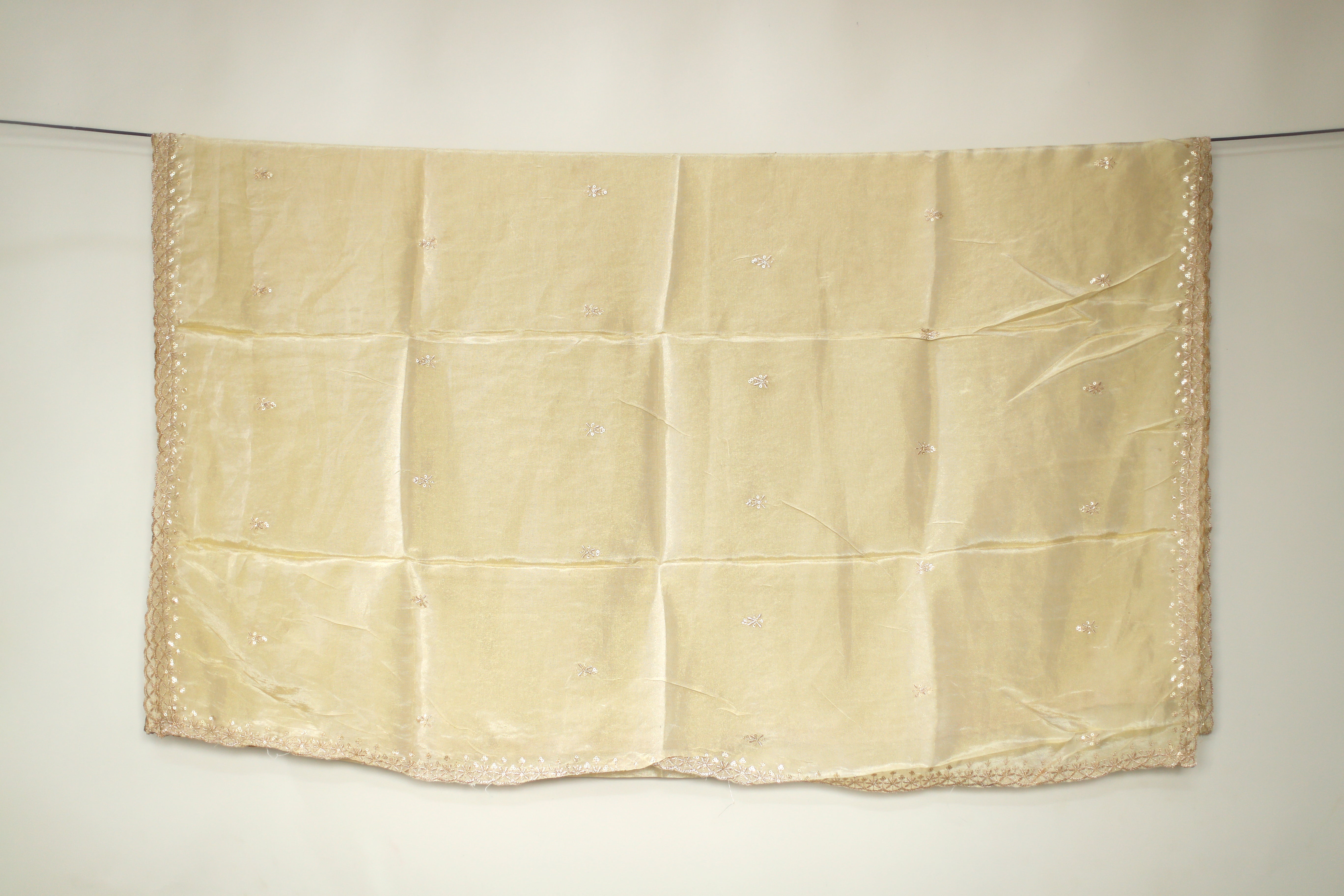 Tissue Zari Woven Work Dupatta - Dyeable