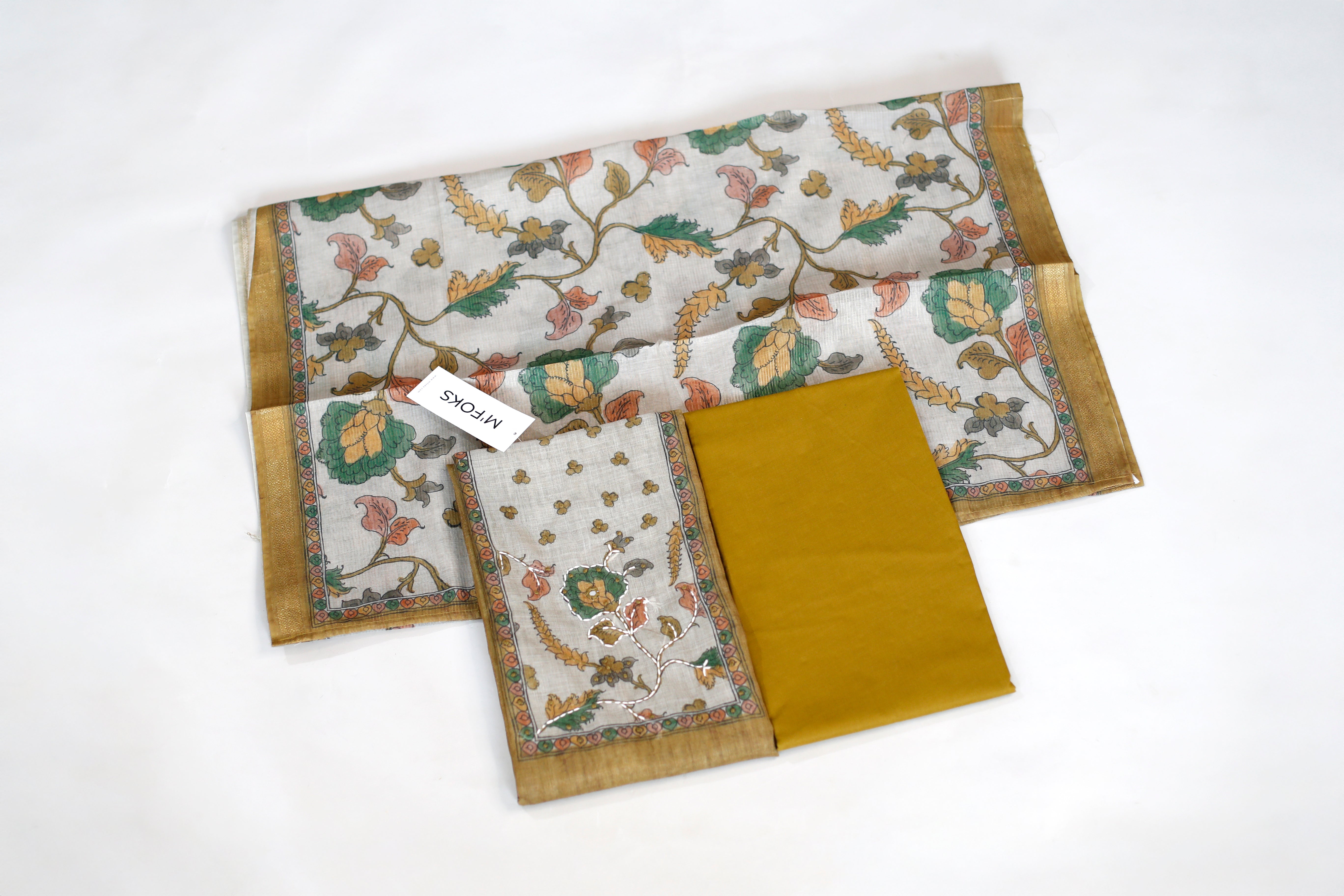 Tissue Digital Print Unstitched Suit with Dupatta - M'Foks