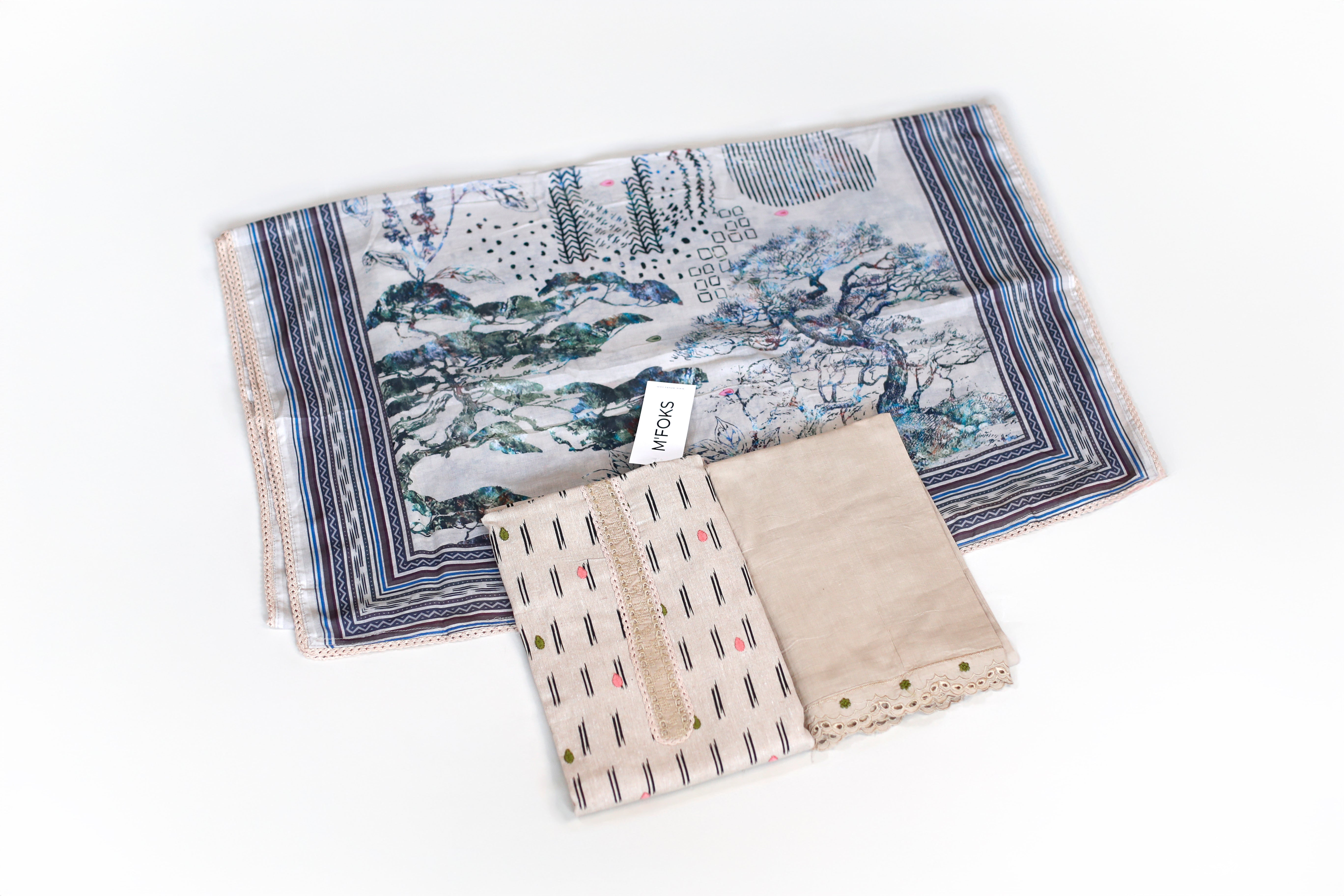 Flex Cotton Unstitched Suit - M'Foks