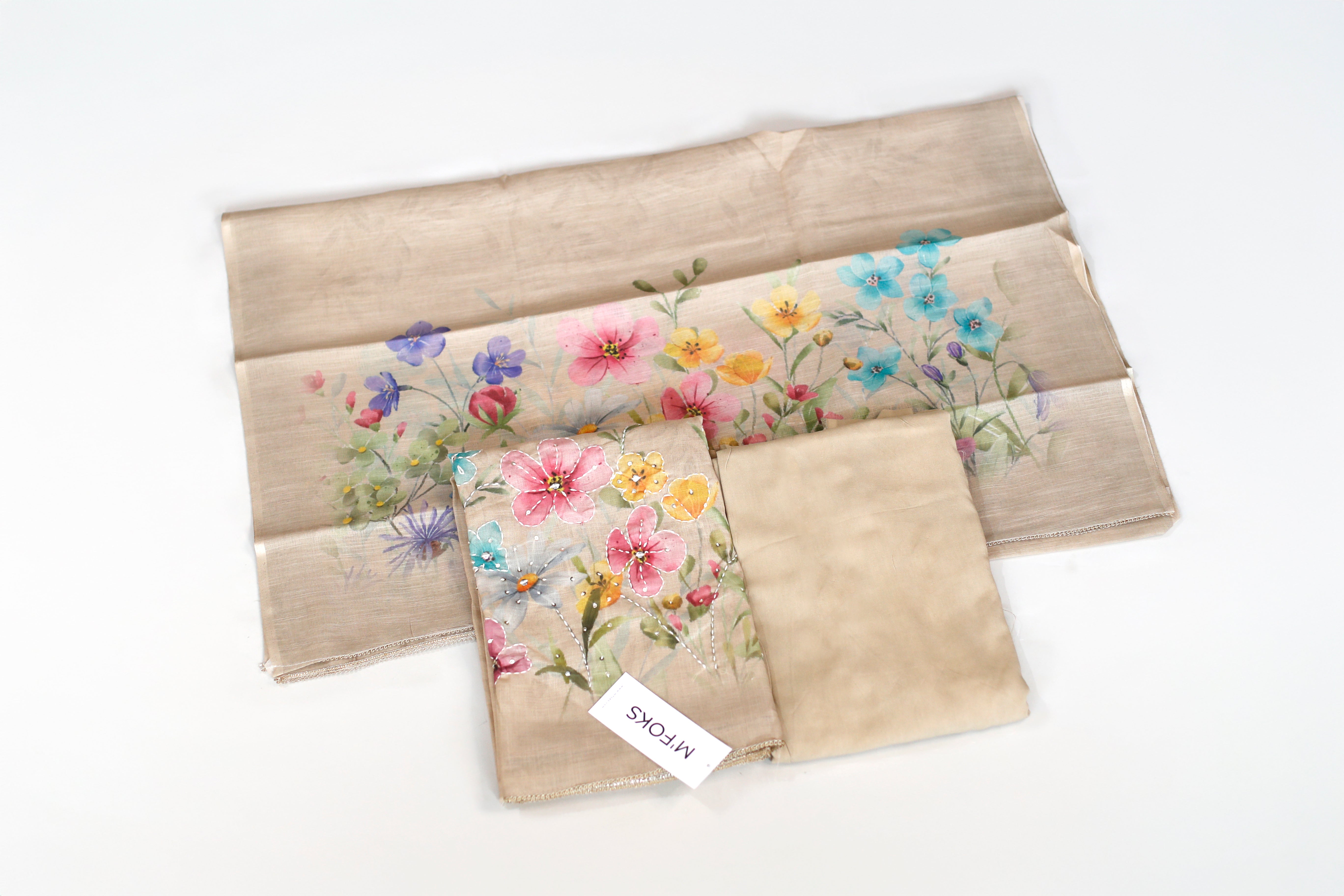 Linen Cotton Digital Printed Unstitched Suit - M'Foks