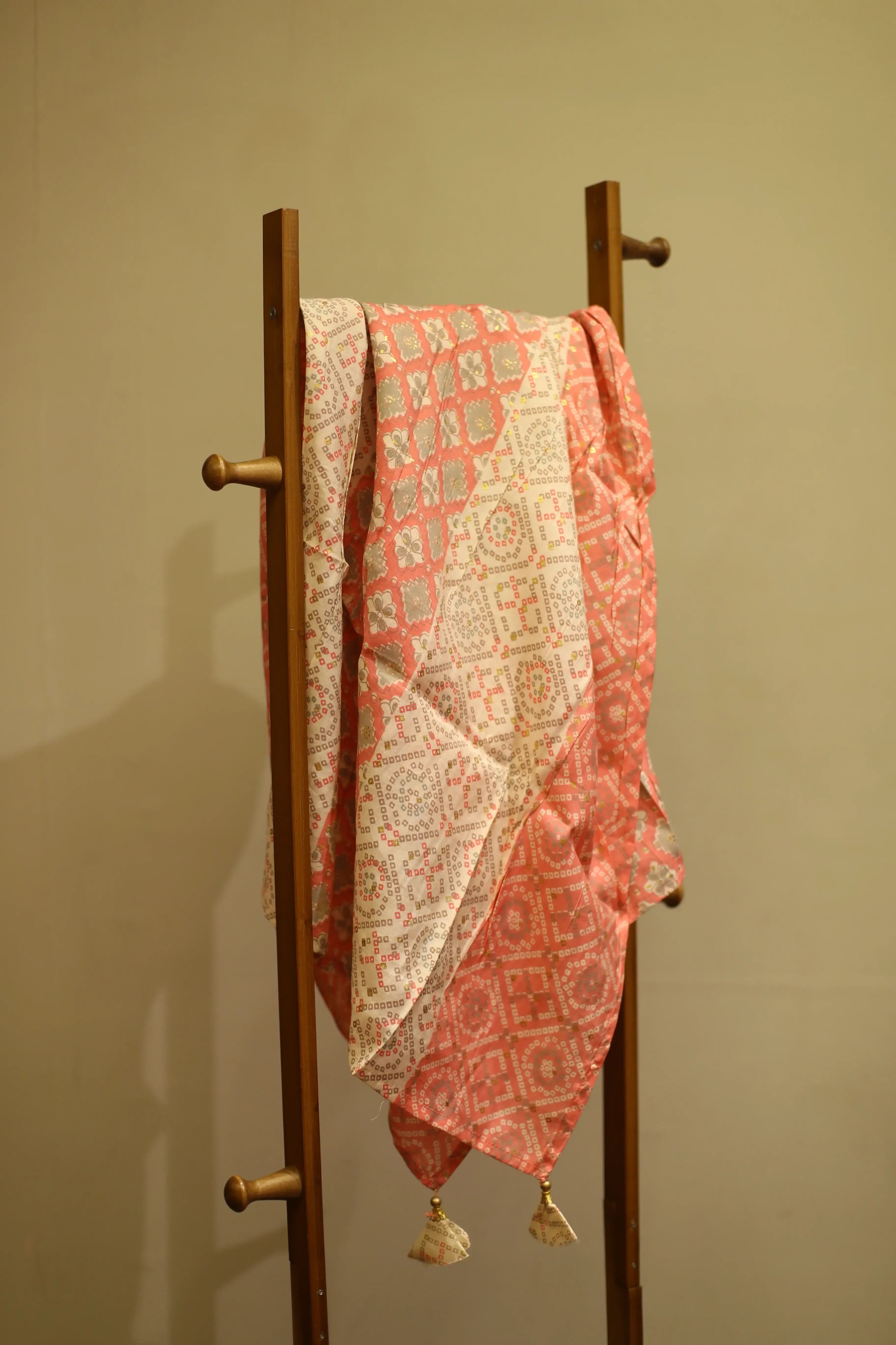 Muslin Digital Printed Stole - Peach