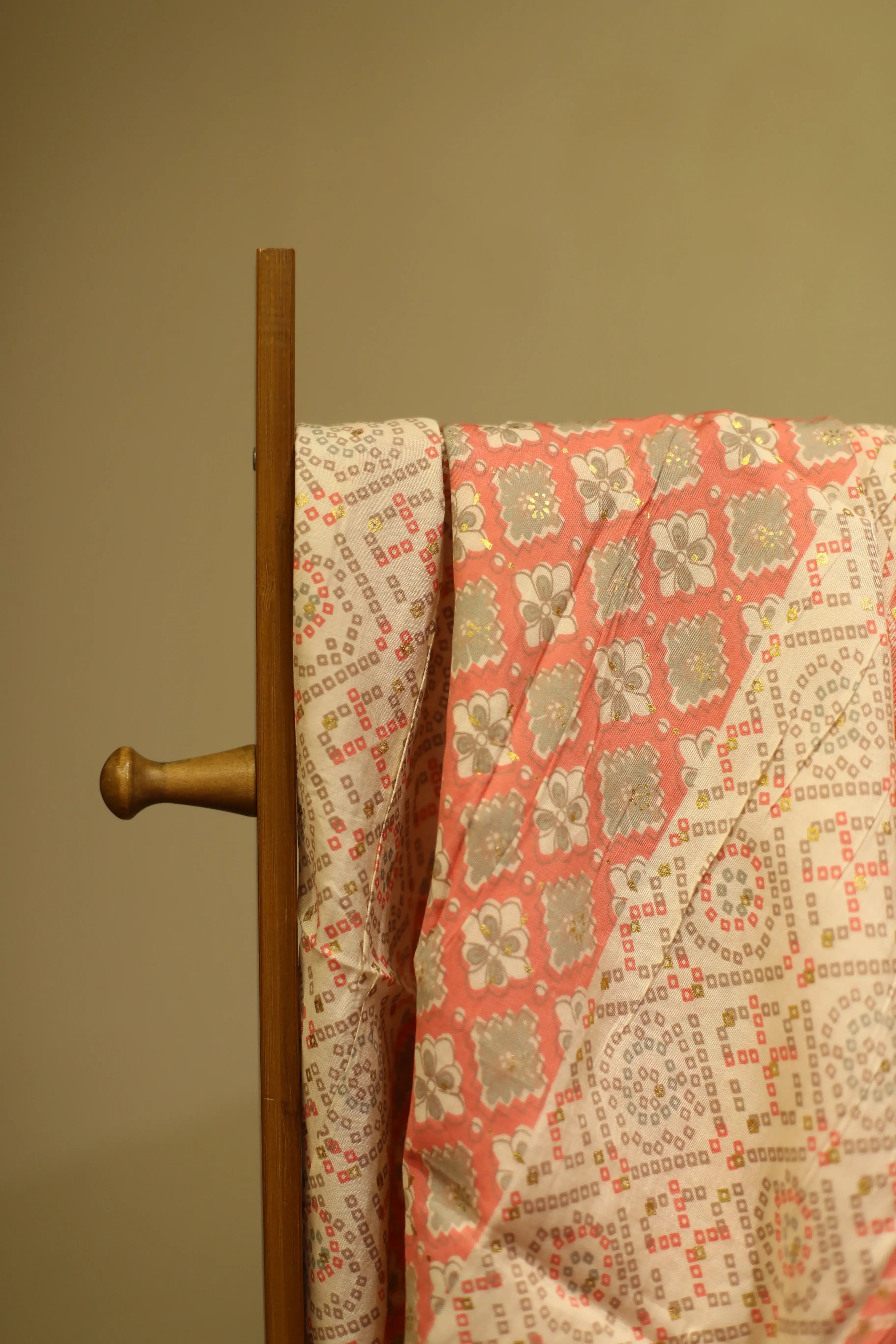 Muslin Digital Printed Stole - Peach