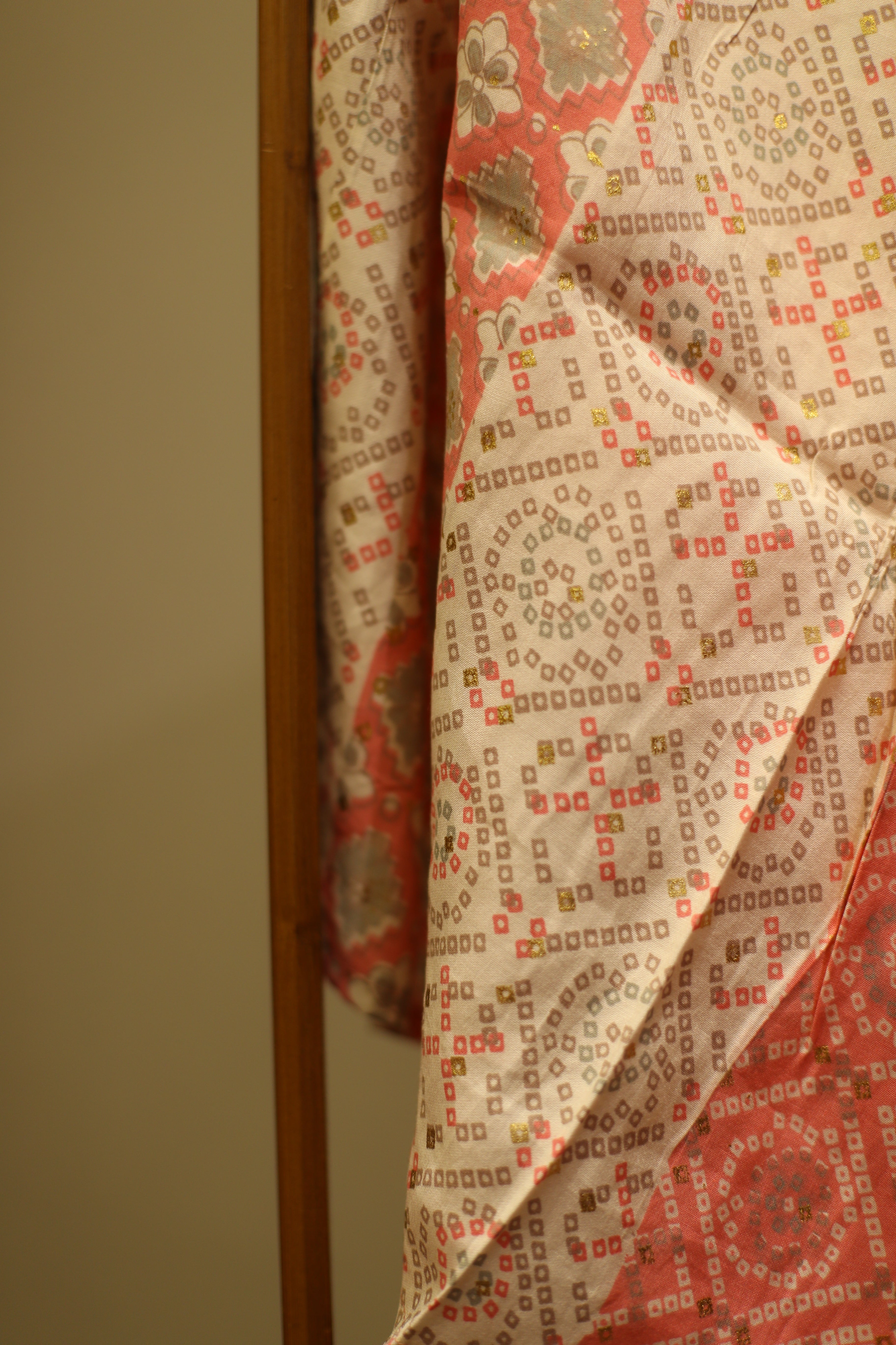 Muslin Digital Printed Stole - Peach