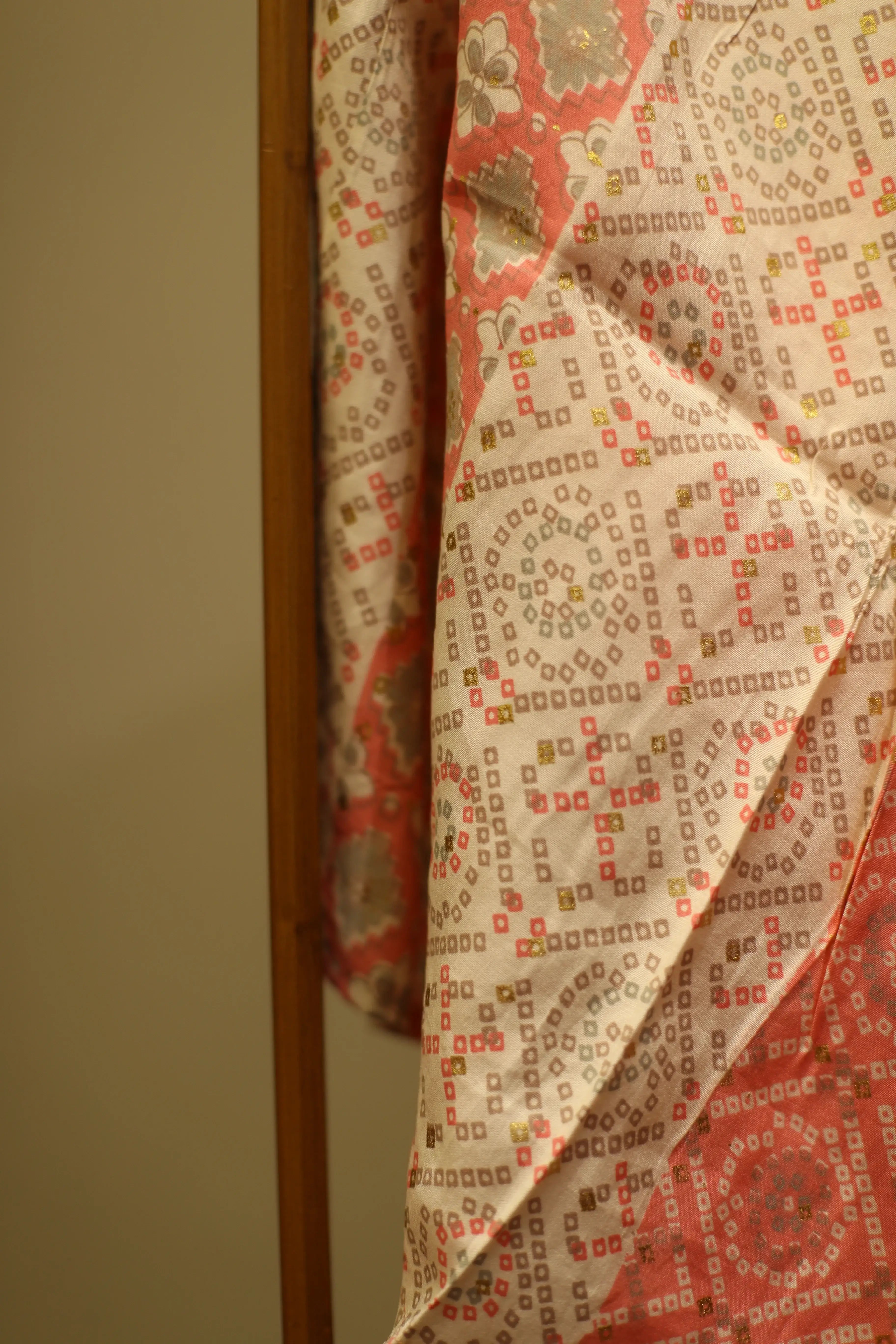 Muslin Digital Printed Stole - Peach