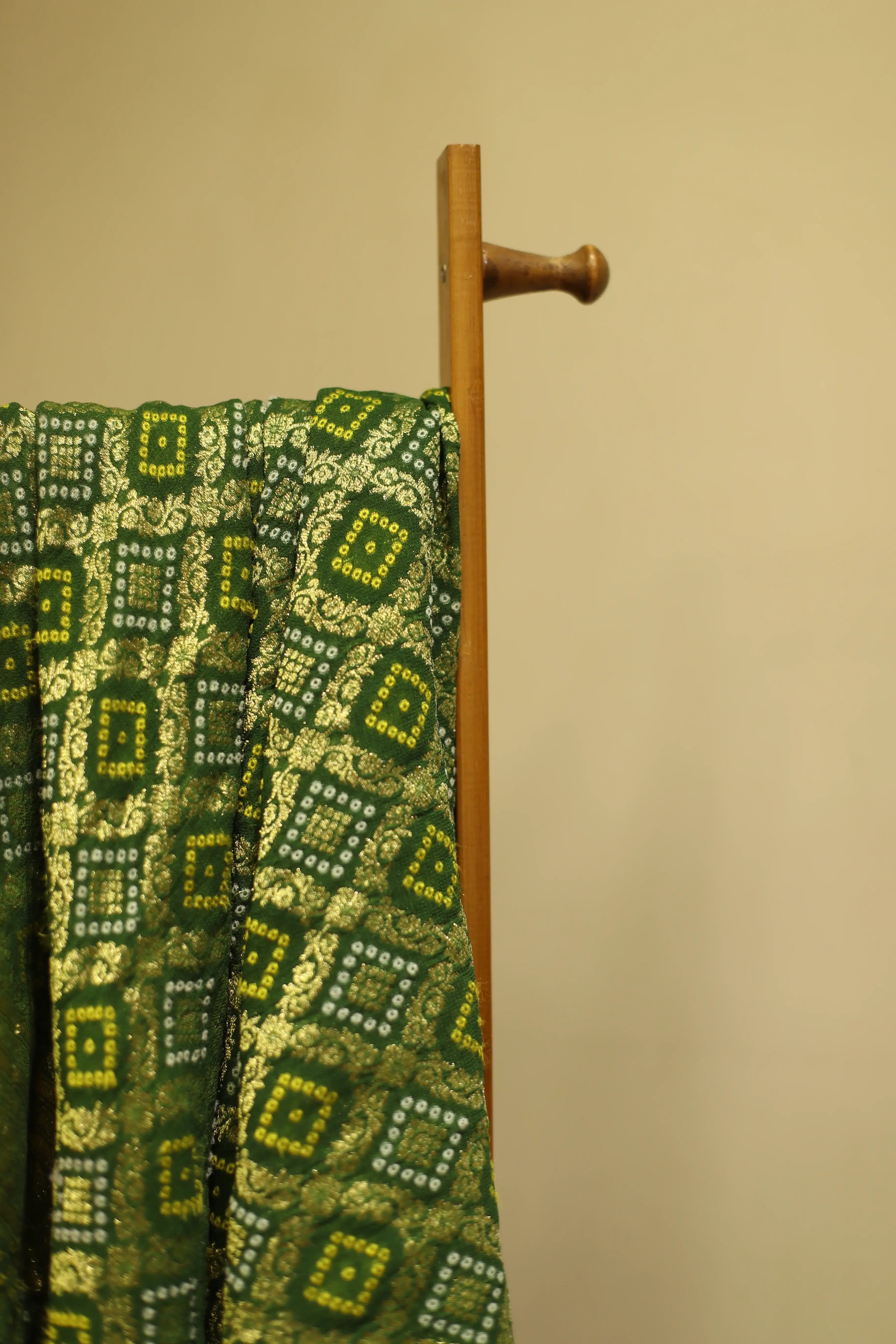 Gharchola Zari Woven Pure Georgette Dupatta - Green