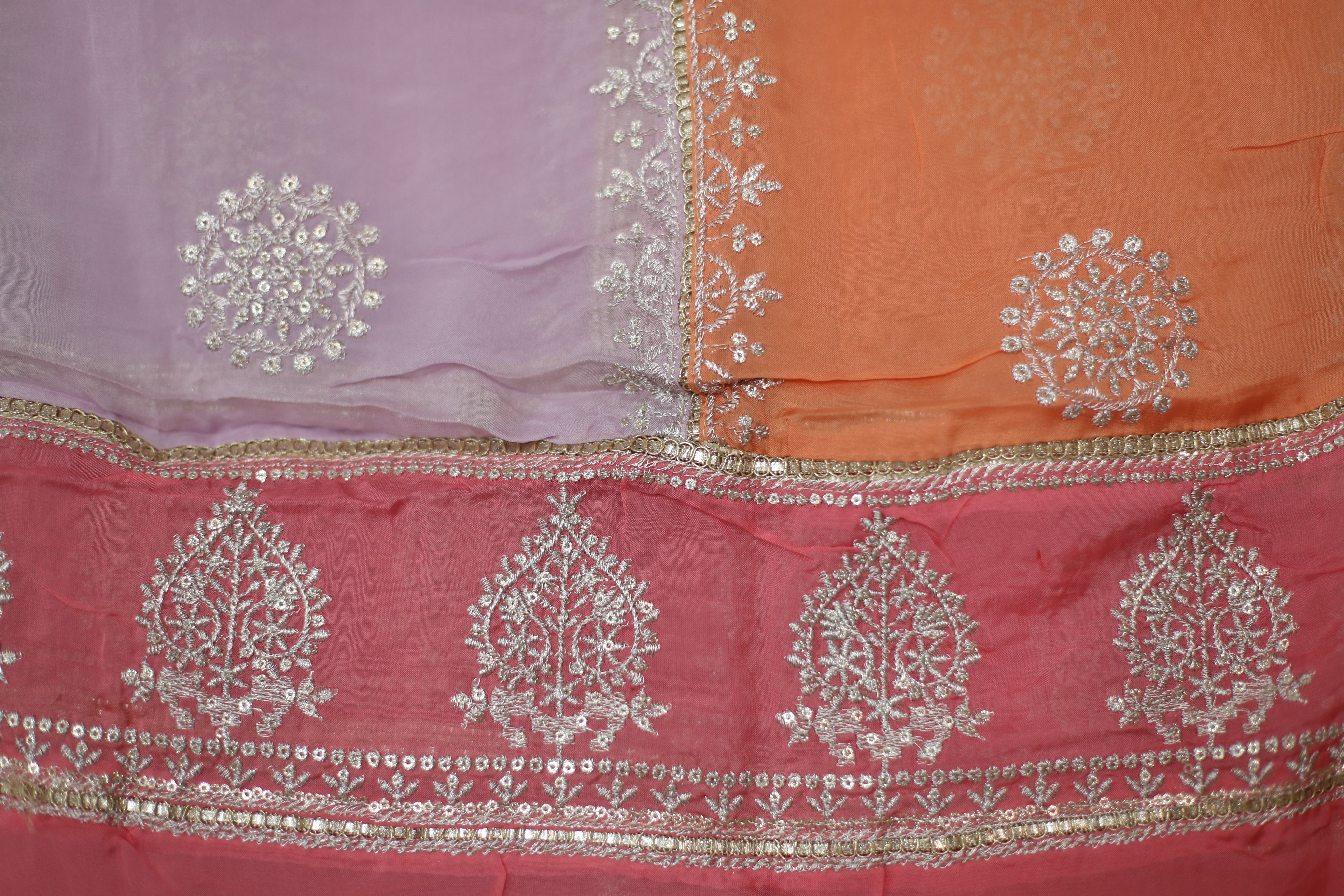 Pure Viscose Organza Vintage Zari Work Dupatta