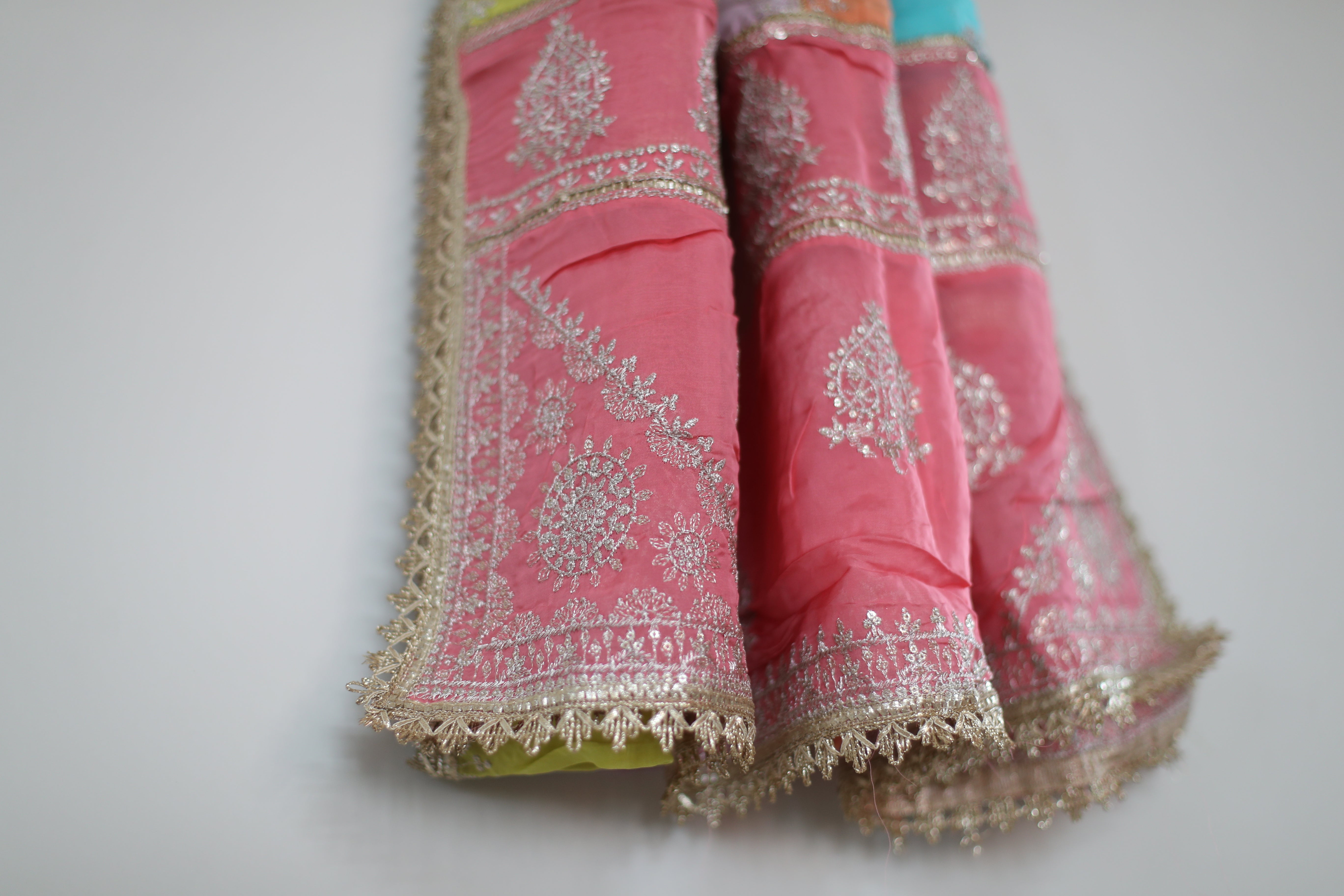 Pure Viscose Organza Vintage Zari Work Dupatta