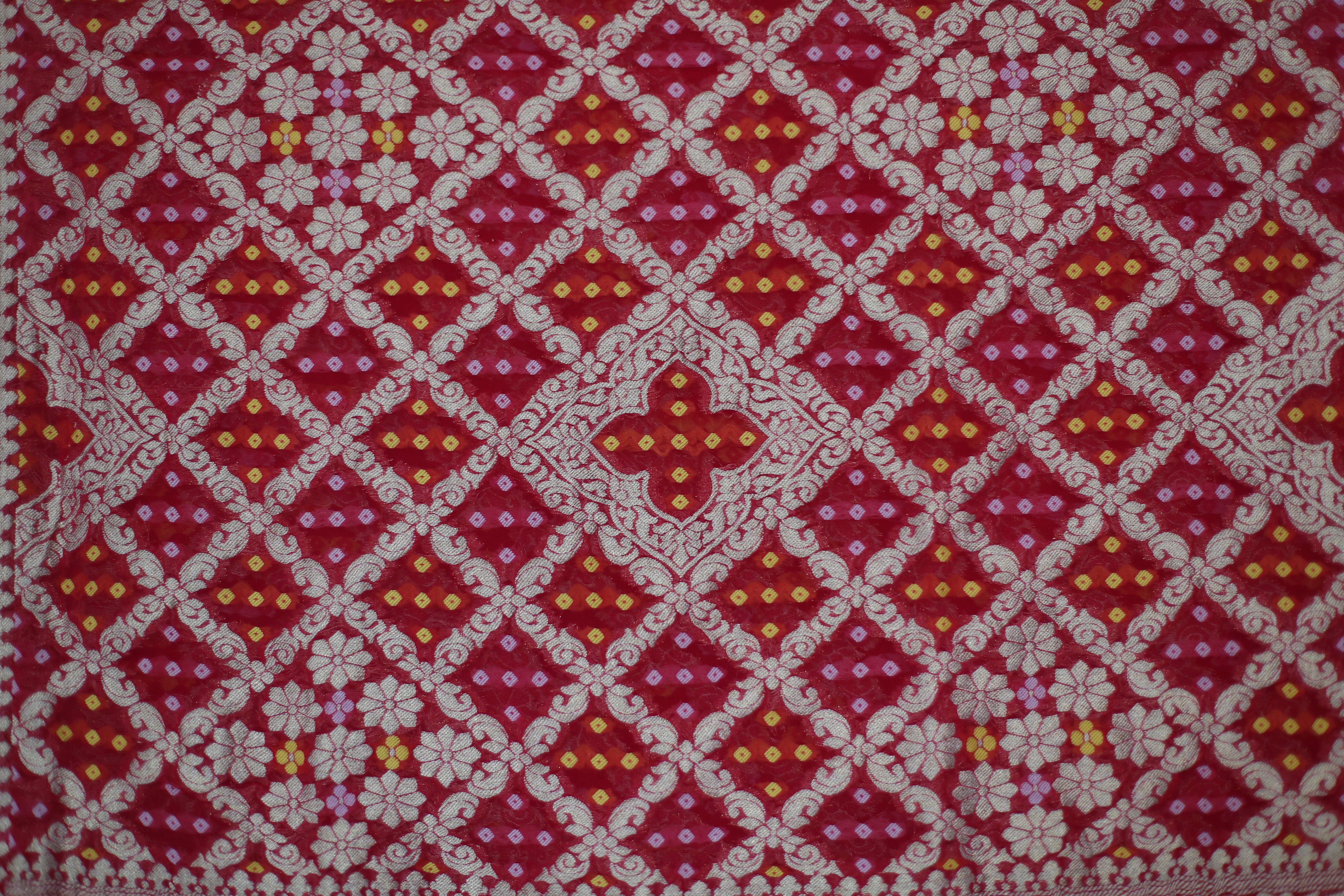 Pure Georgette Gharchola Dupatta - Cherry Rani