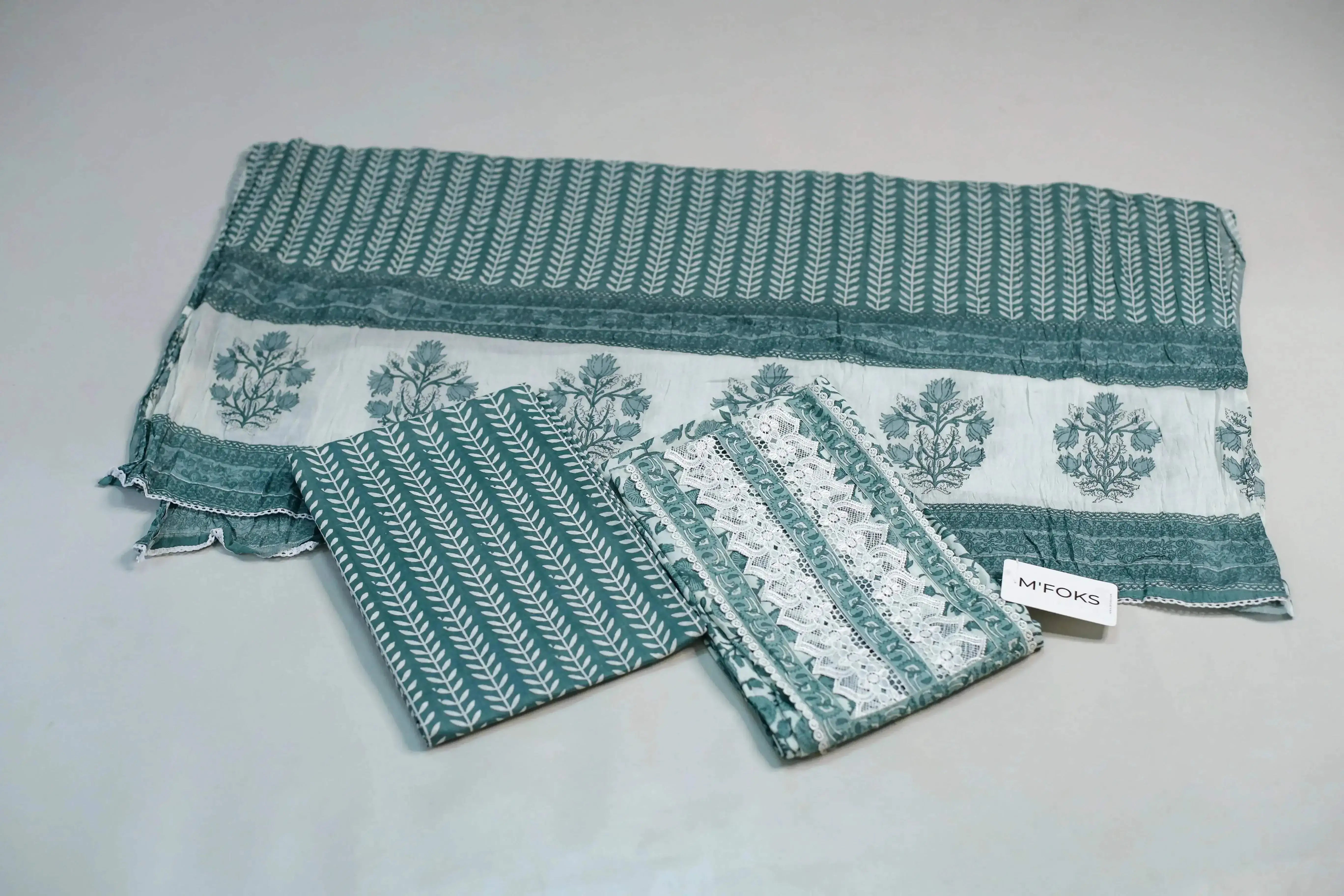 Cotton Printed Unstitched Suit Set - M'Foks
