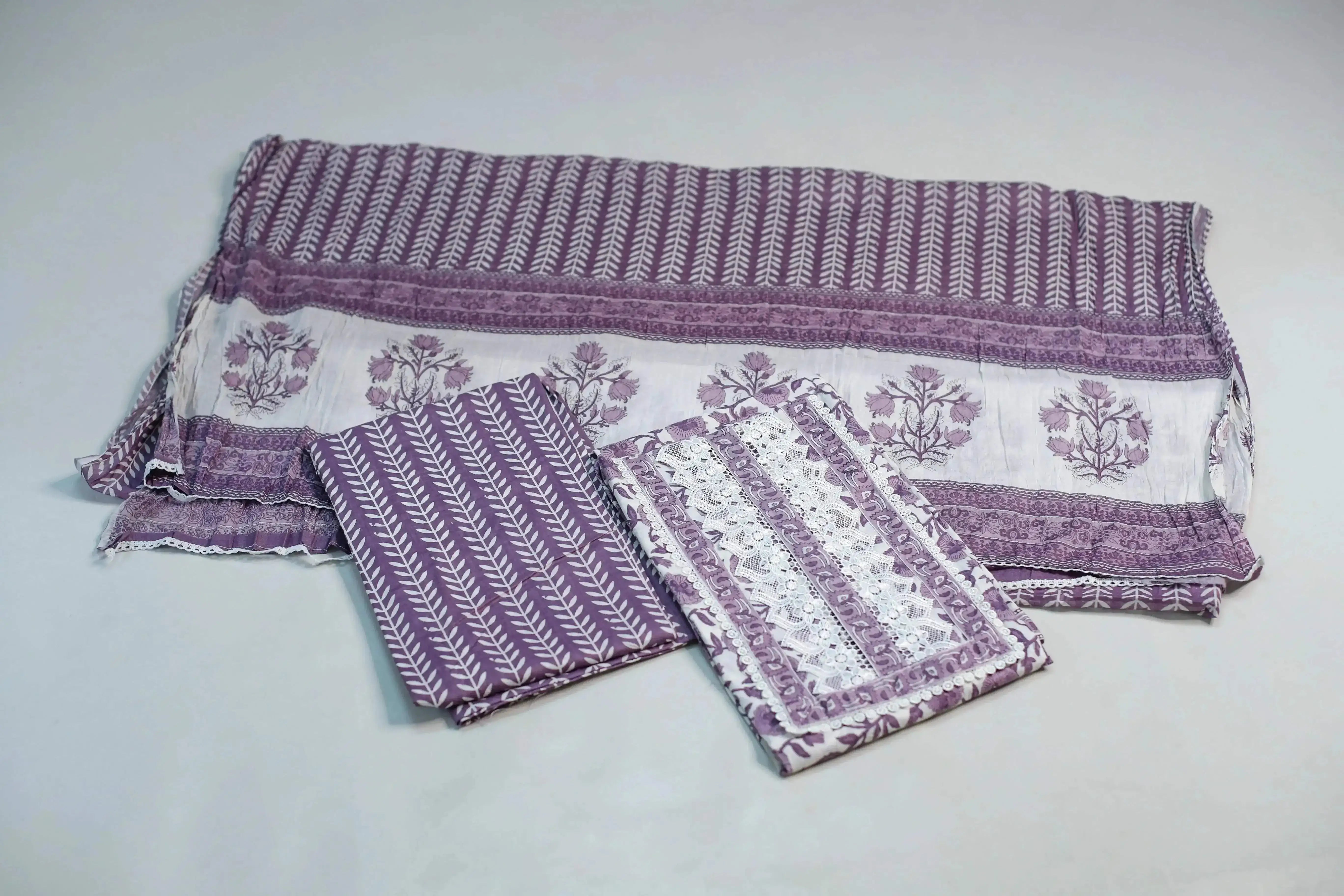 Cotton Printed Unstitched Suit Set - M'Foks