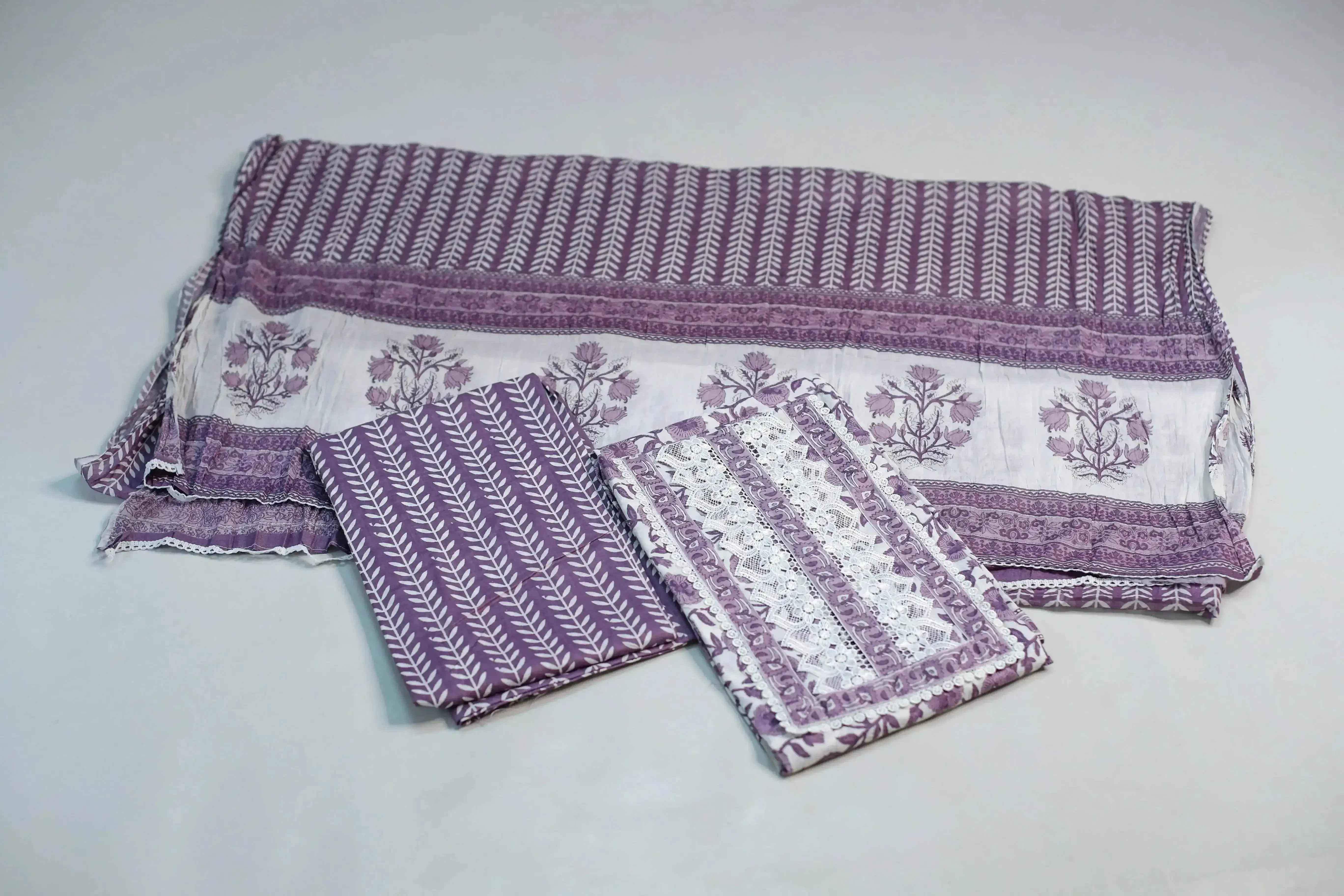 Cotton Printed Unstitched Suit Set