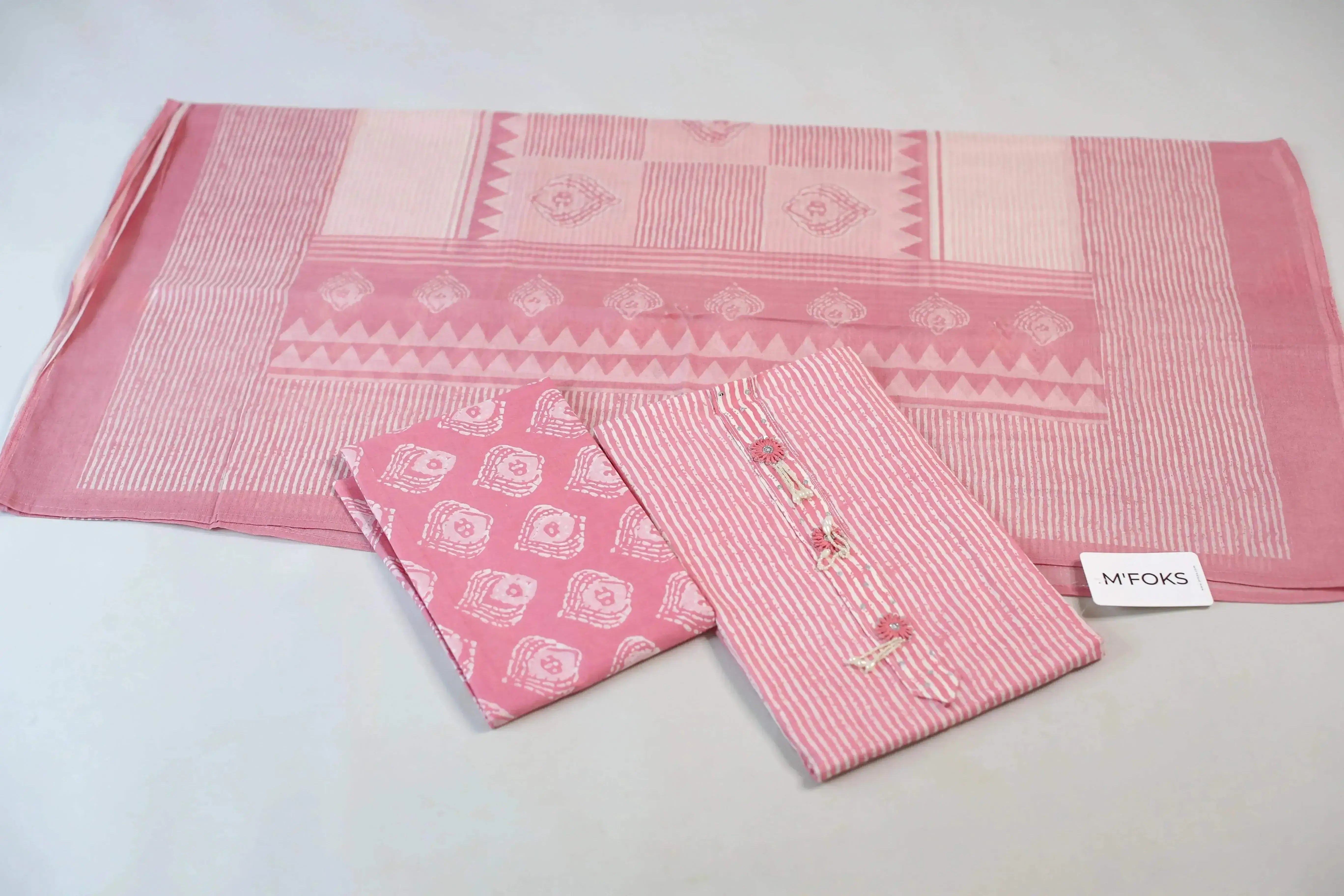 Cotton Printed Unstitched Suit Set - M'Foks
