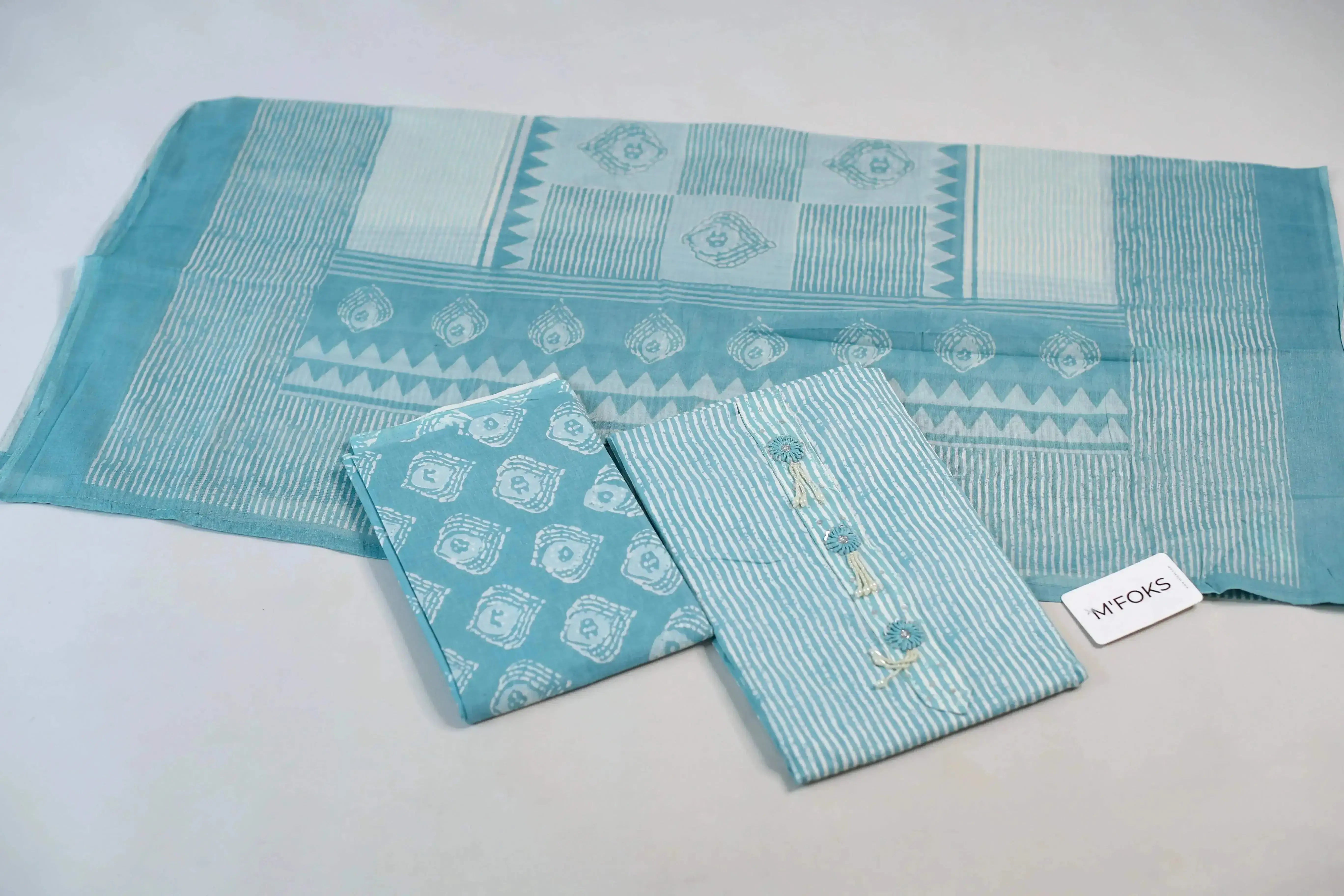 Cotton Printed Unstitched Suit Set - M'Foks