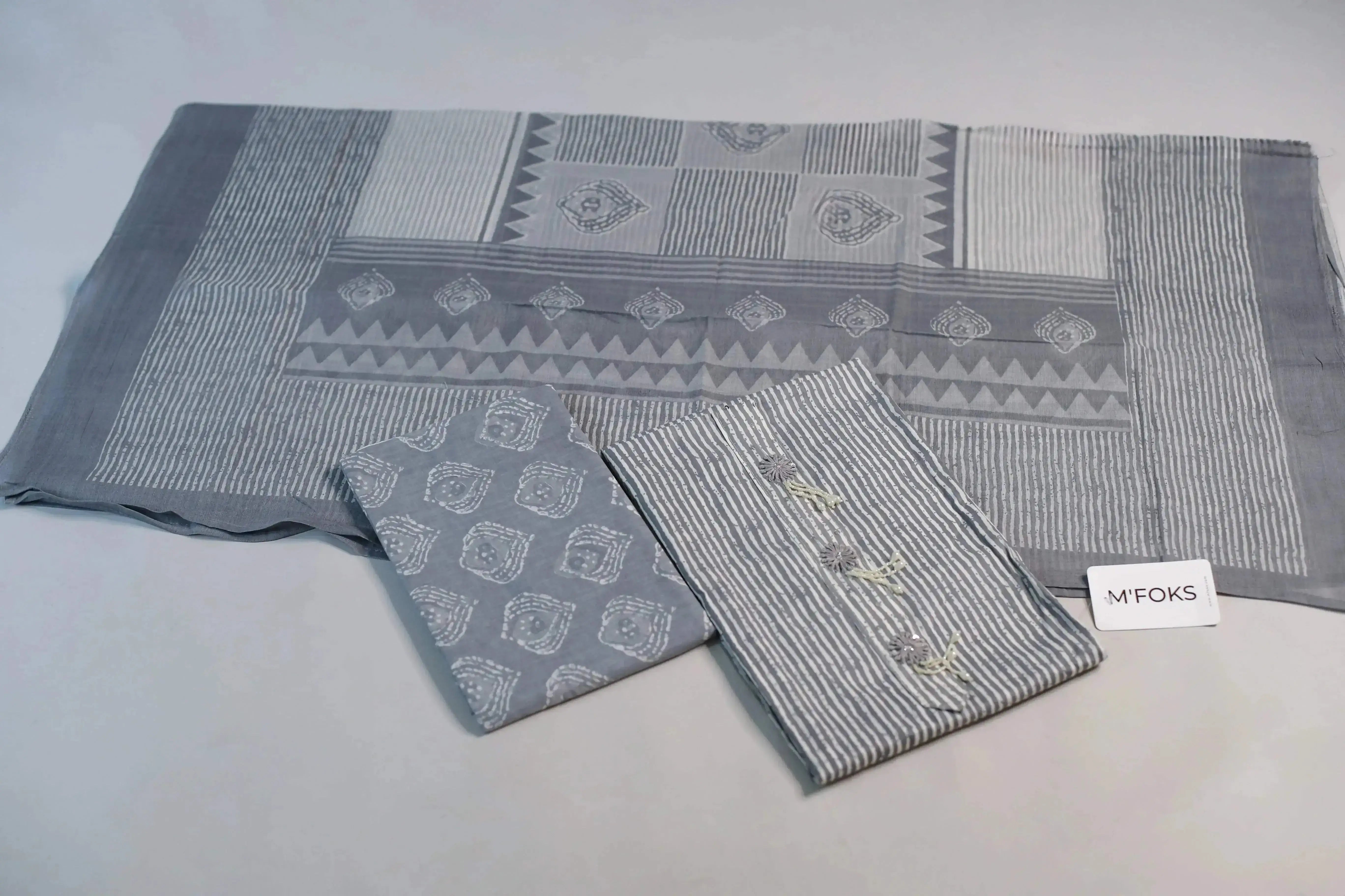 Cotton Printed Unstitched Suit Set - M'Foks