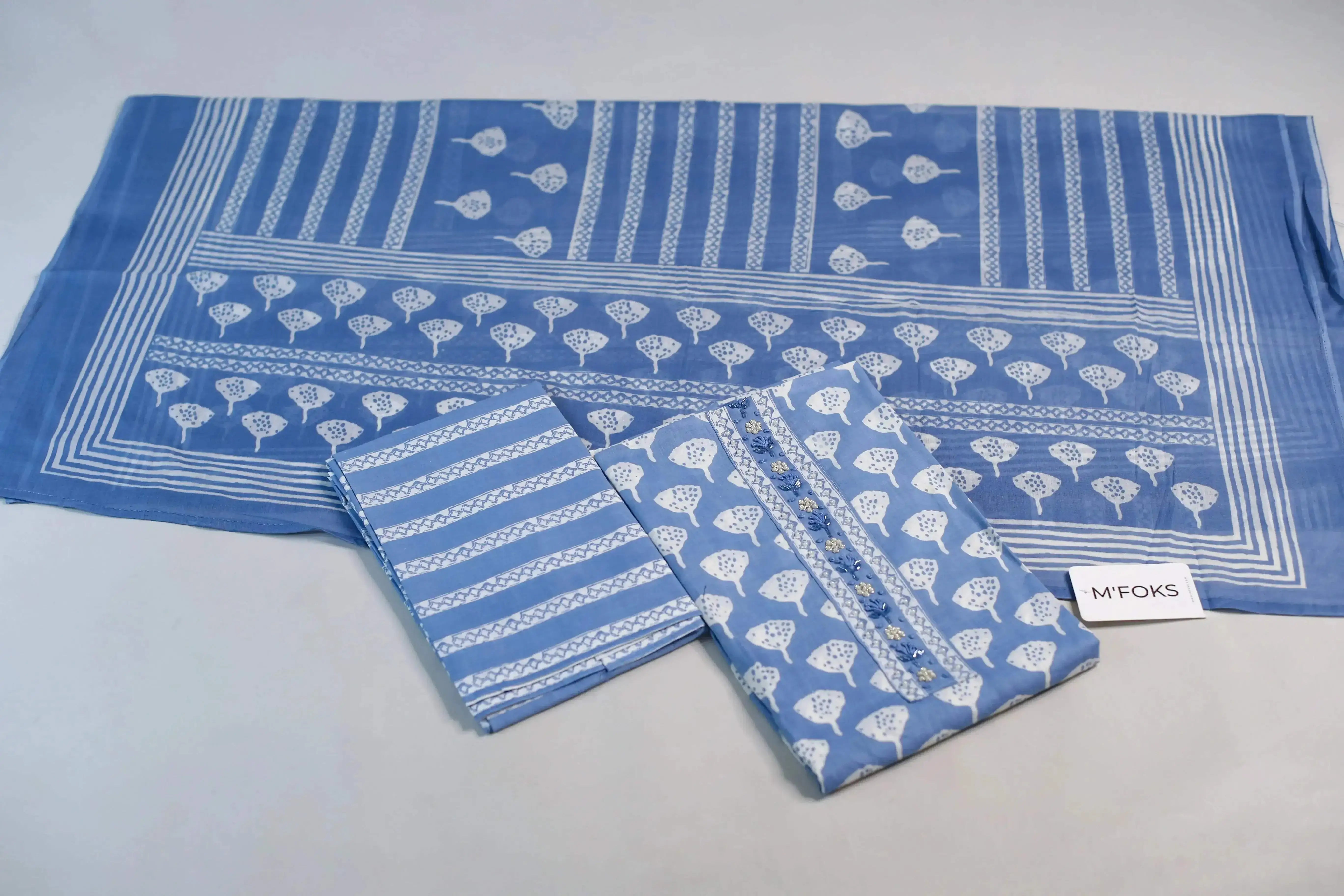 Cotton Printed Unstitched Suit Set - M'Foks