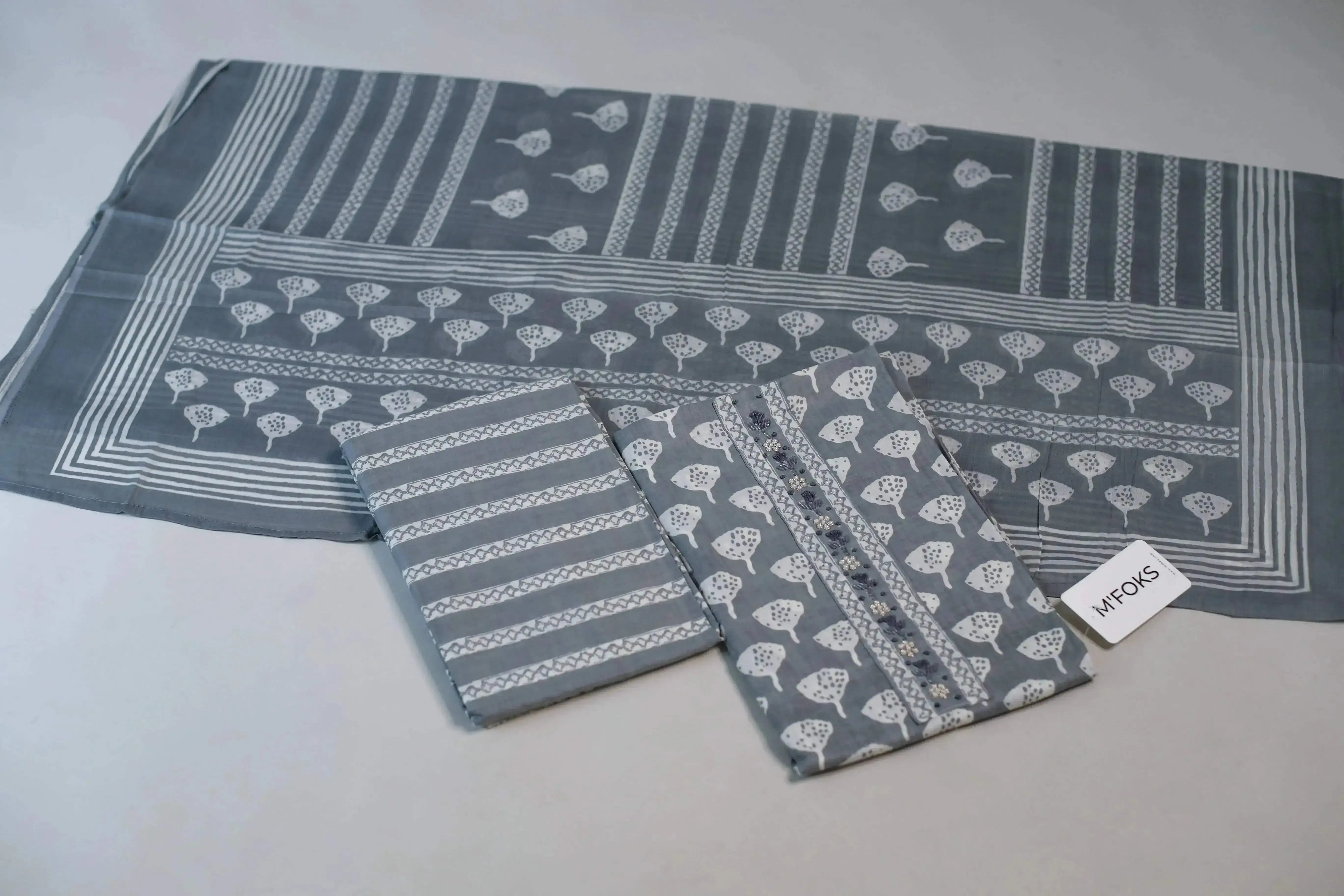 Cotton Printed Unstitched Suit Set - M'Foks