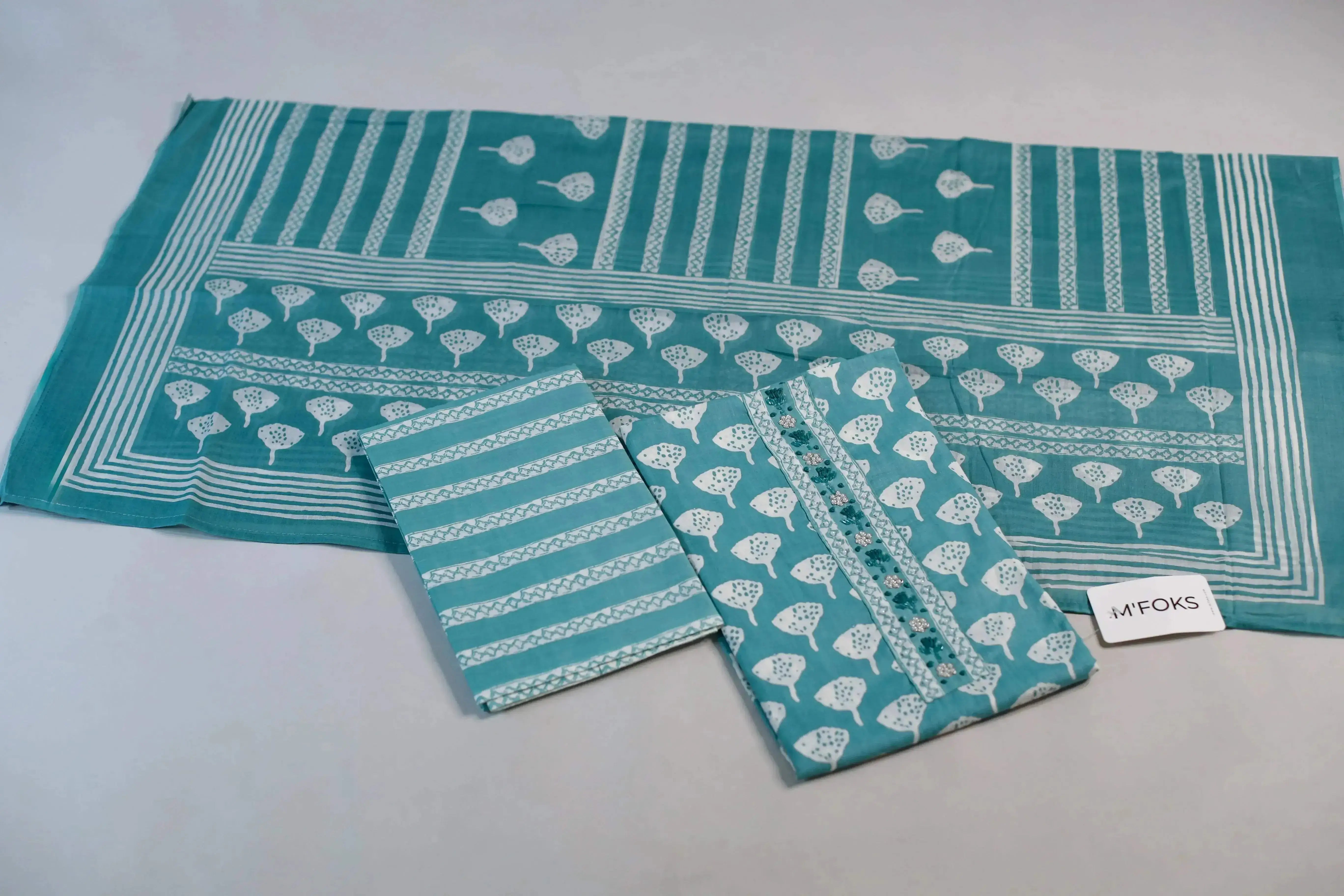 Cotton Printed Unstitched Suit Set - M'Foks