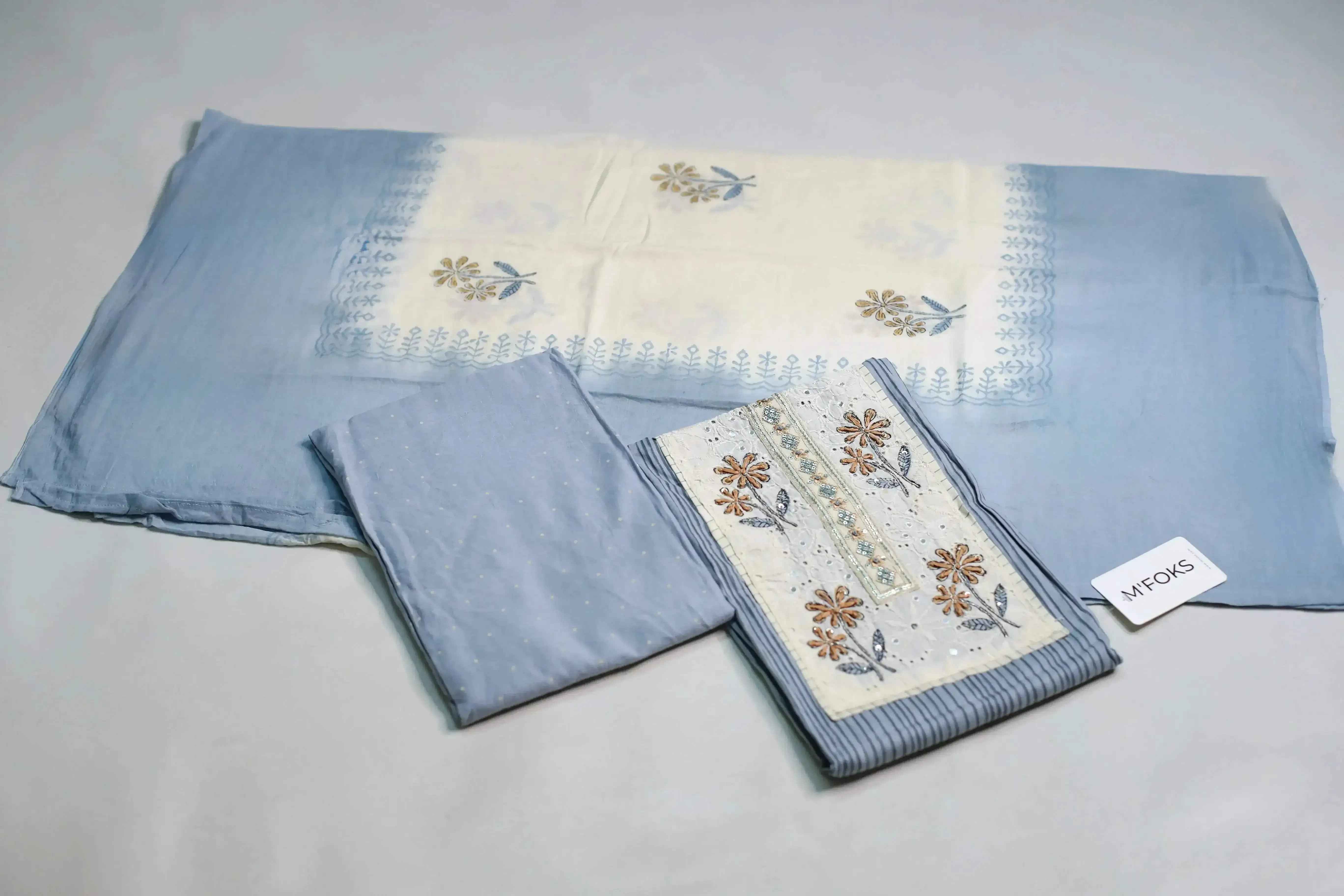 Cotton Unstitched Suit Set with Dupatta