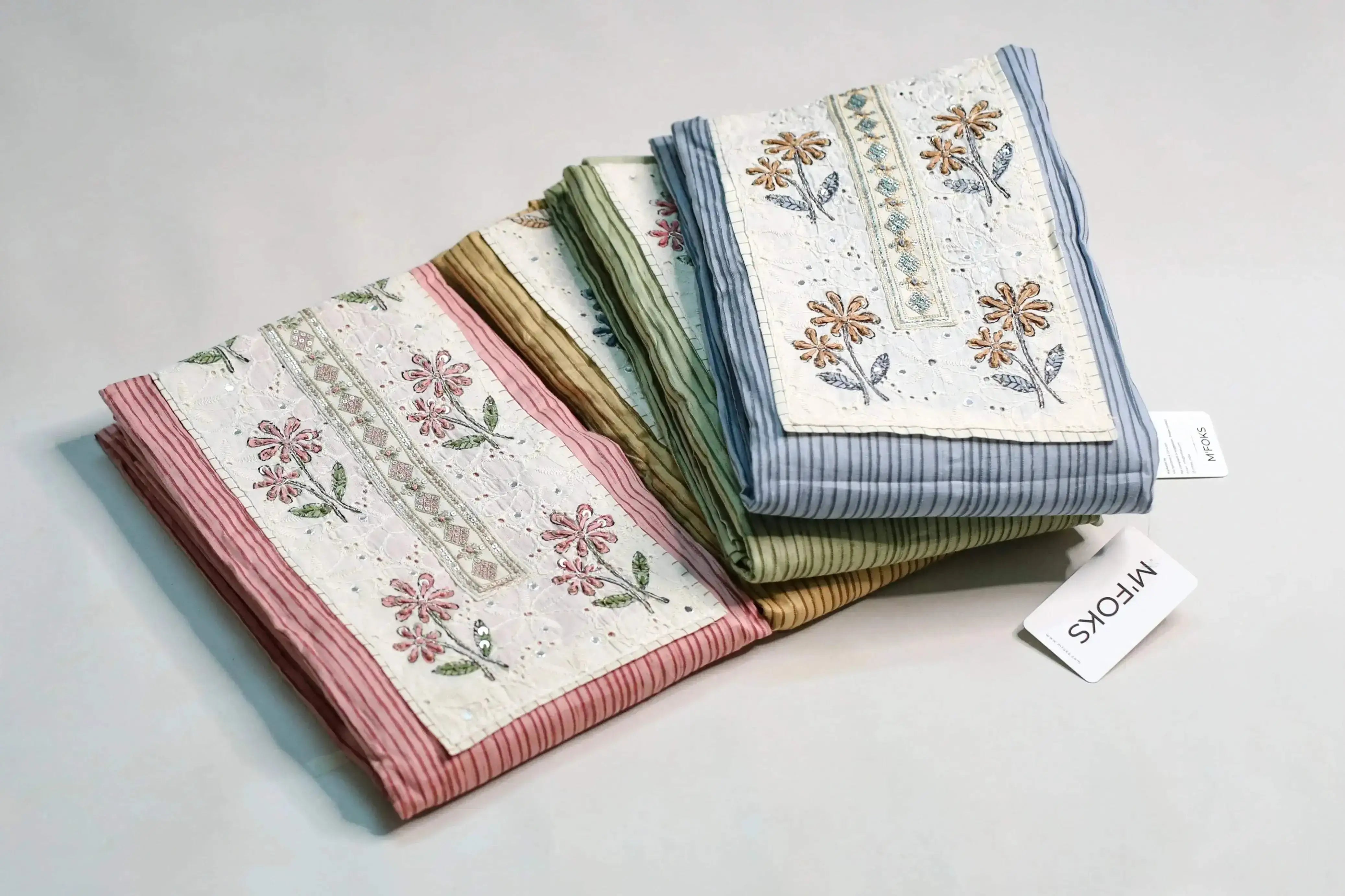 Cotton Unstitched Suit Set with Dupatta - M'Foks