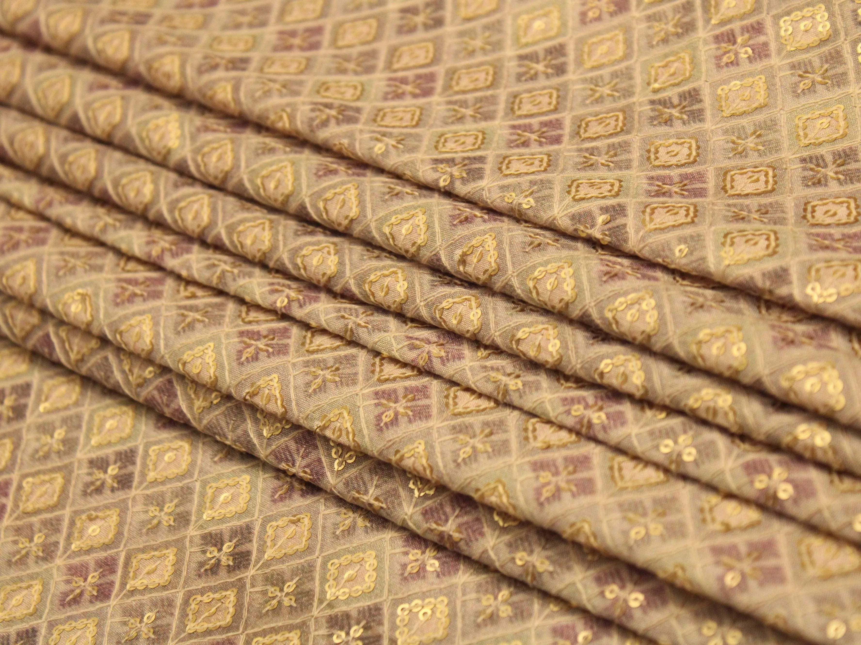 Canvas : Silk Digital Print Fabric - Grey - M'Foks