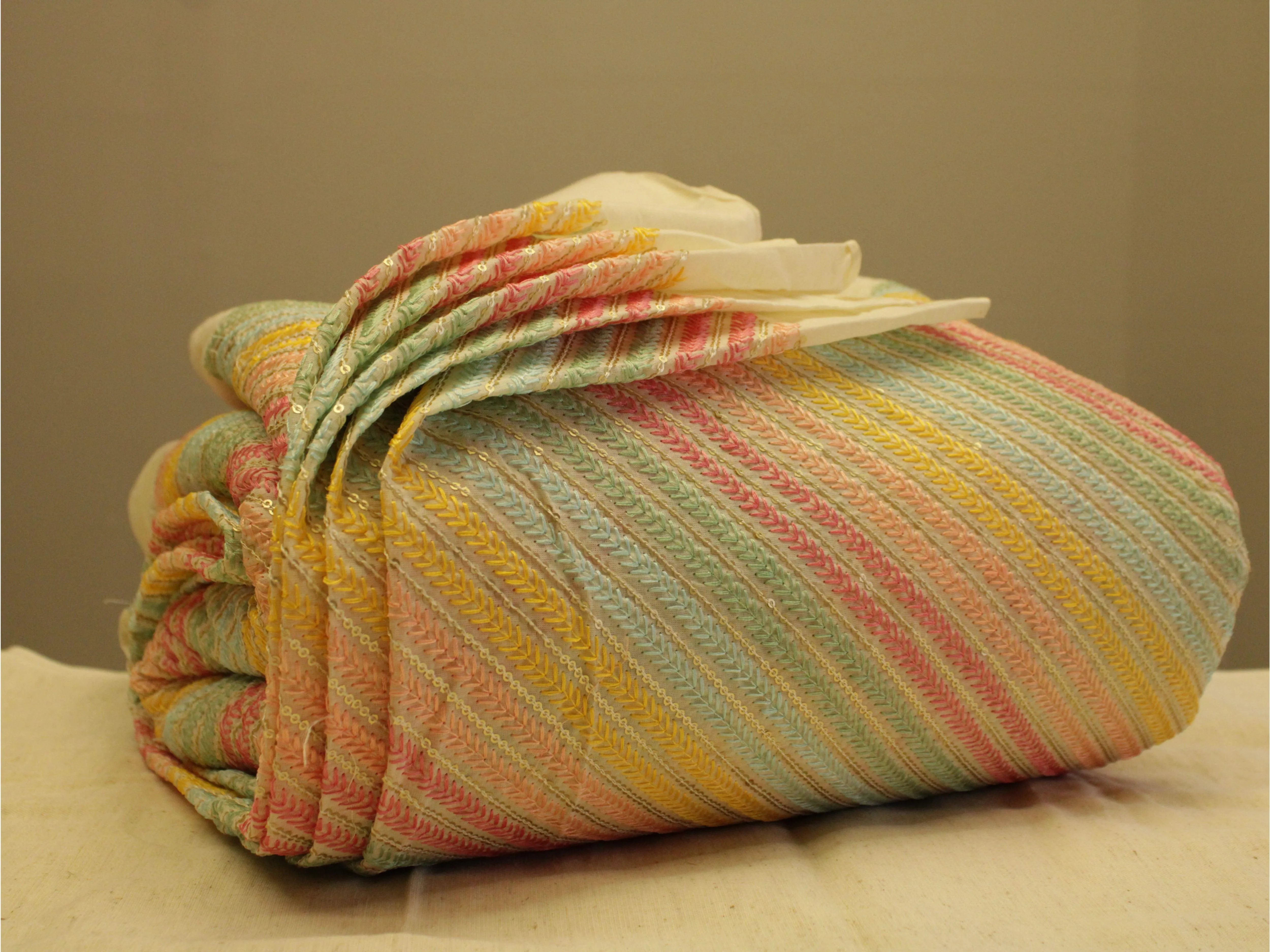 Celestial Threads: Mal Mal Lehariya Fiesta fabric by M'Foks - M'Foks