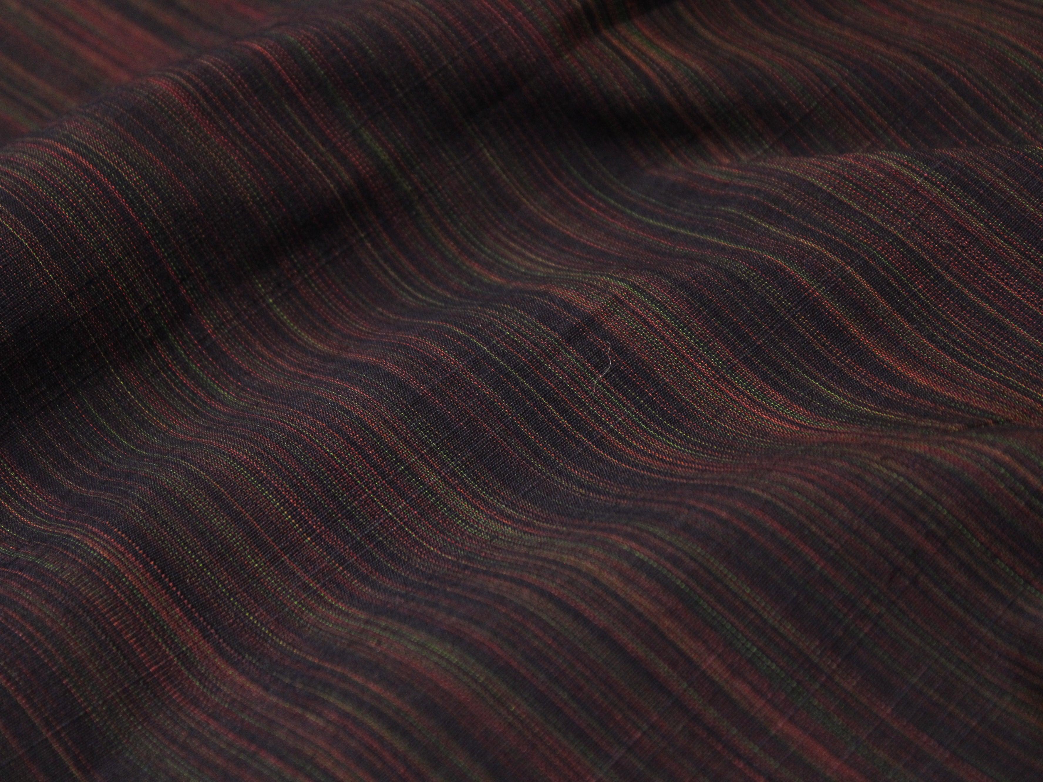 Cotton Silk Woven Fabric - Navy Blue - M'Foks