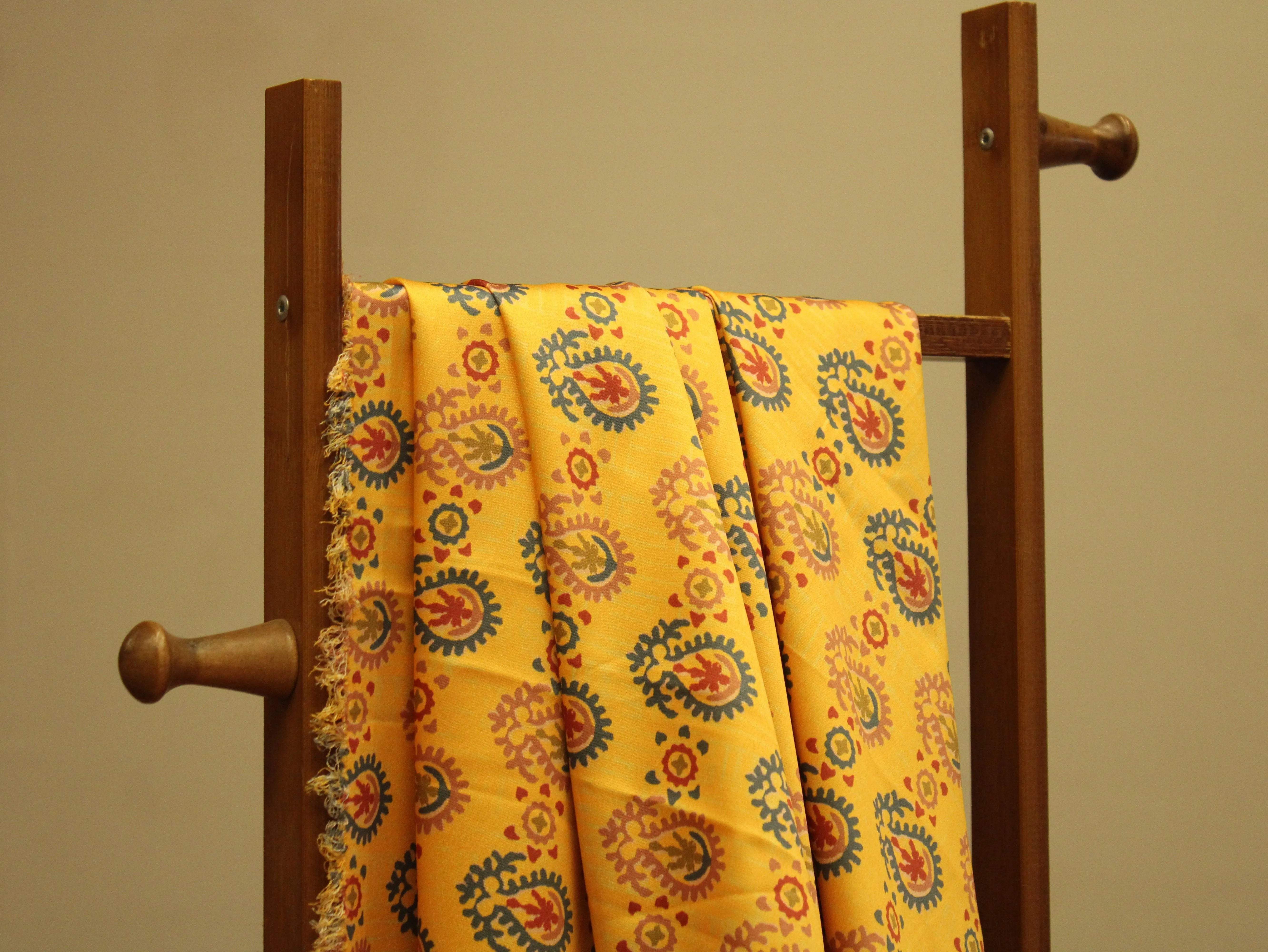 Digital Print crepe Silk Fabric - M'Foks