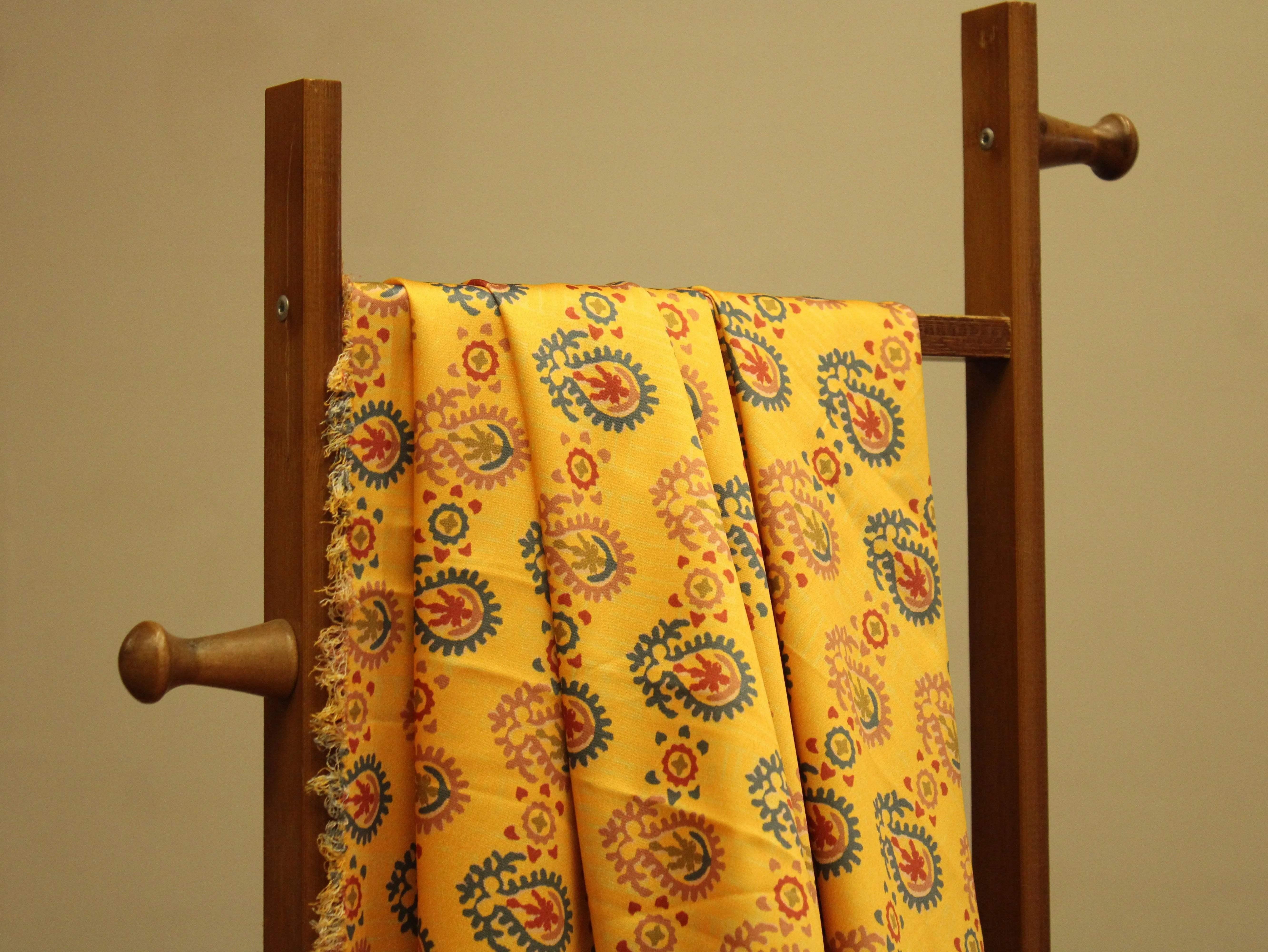Digital Printed Poly Crepe Silk Fabric