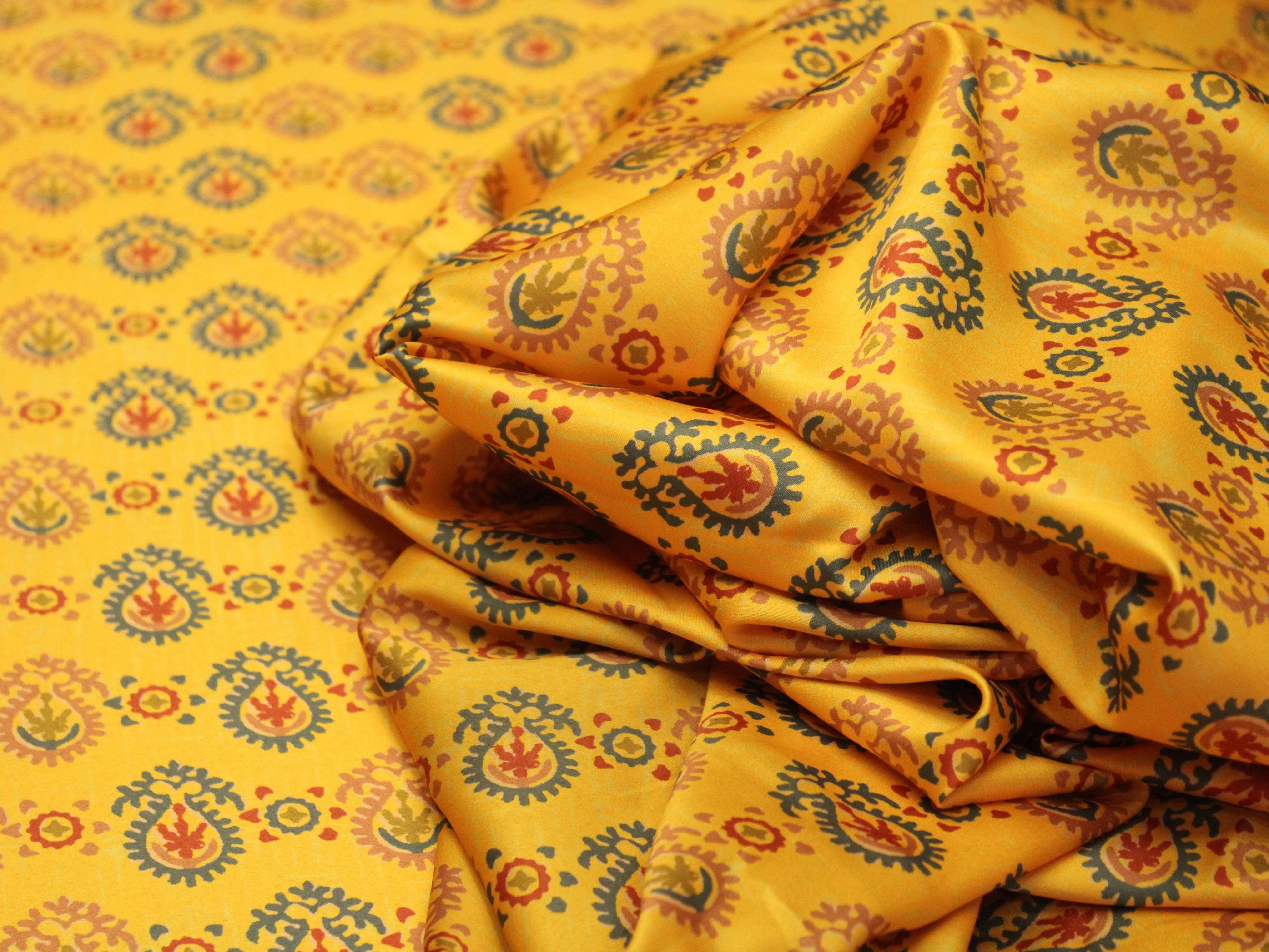 Digital Printed Poly Crepe Silk Fabric