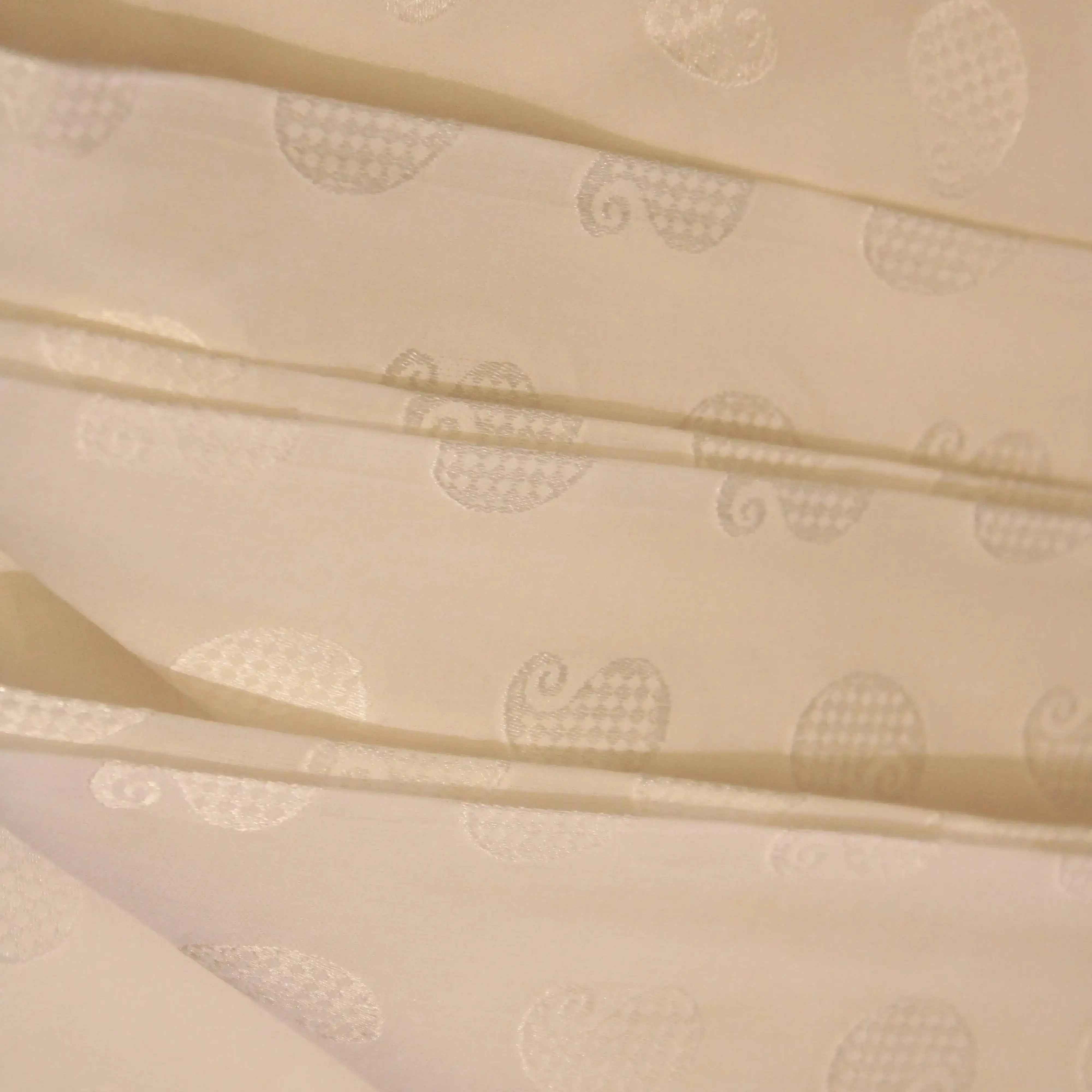 Dream weave - Cotton White Paisley Woven Fabric
